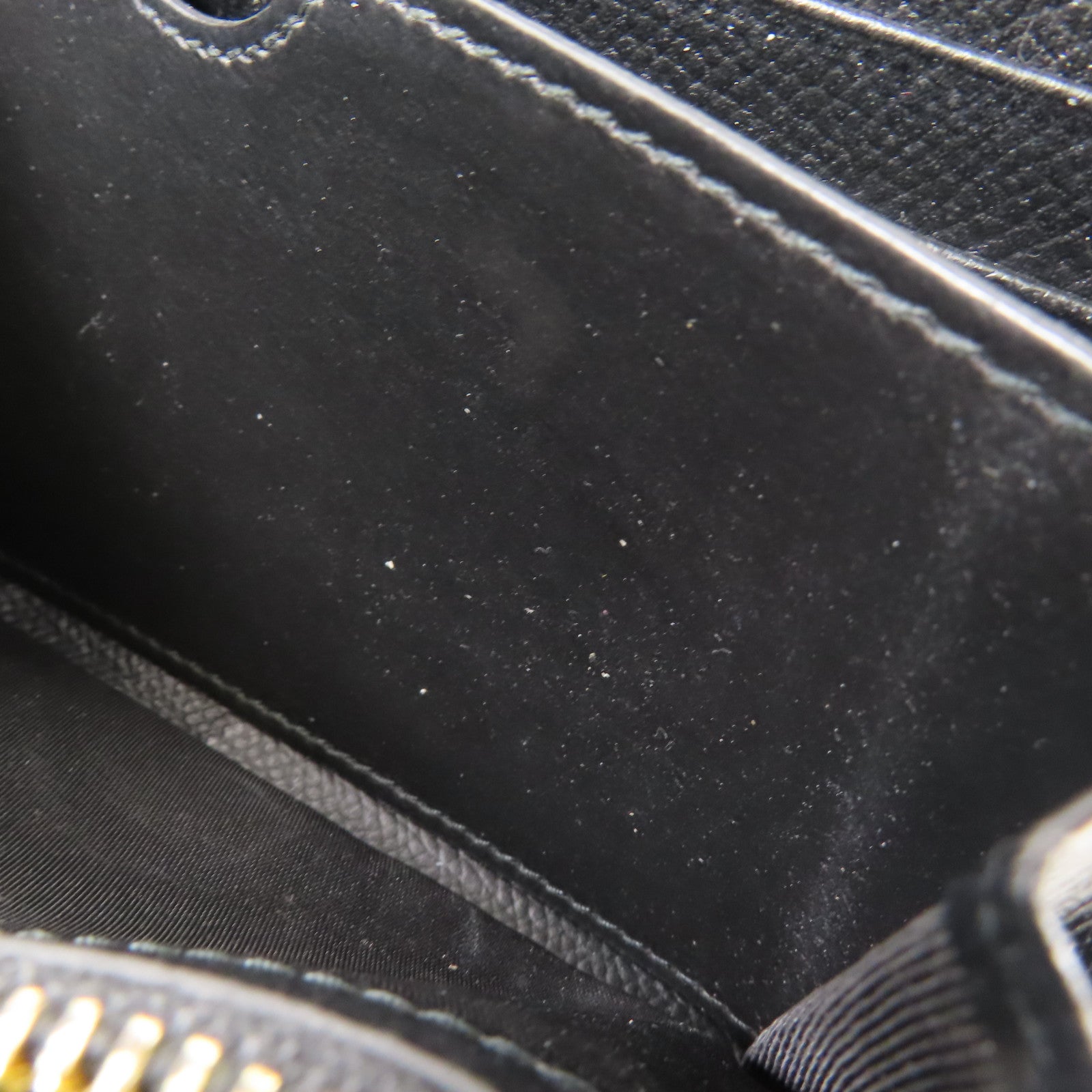 Salvatore Ferragamo 牛皮皮革Zipper Long Wallet金扣長錢包黑色