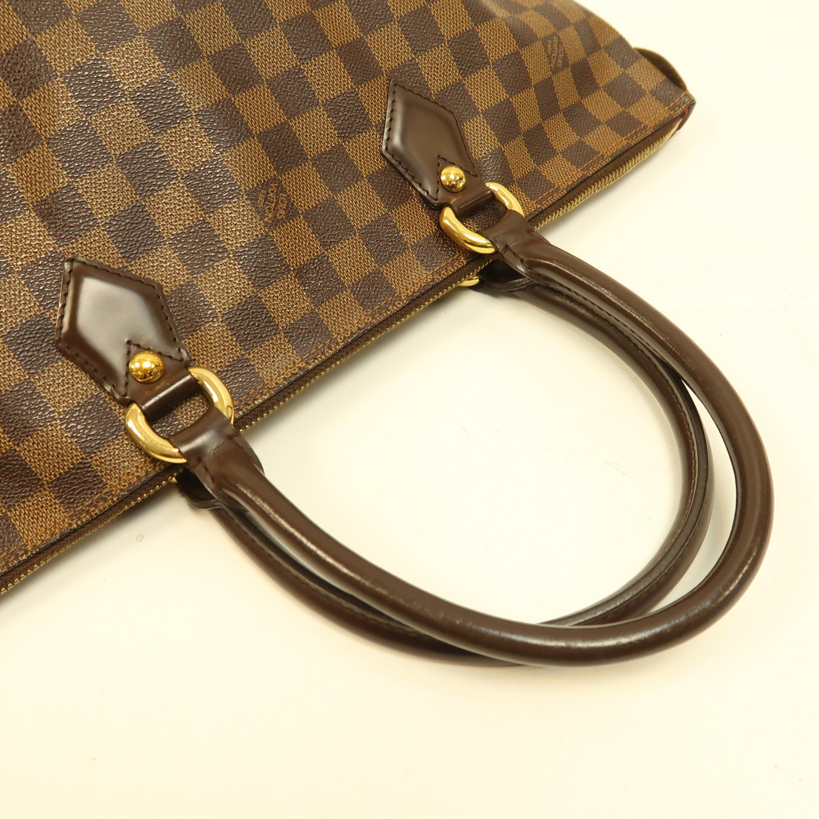 LOUIS VUITTON 【激減優惠】Damier Saleya MM金扣肩背袋啡色