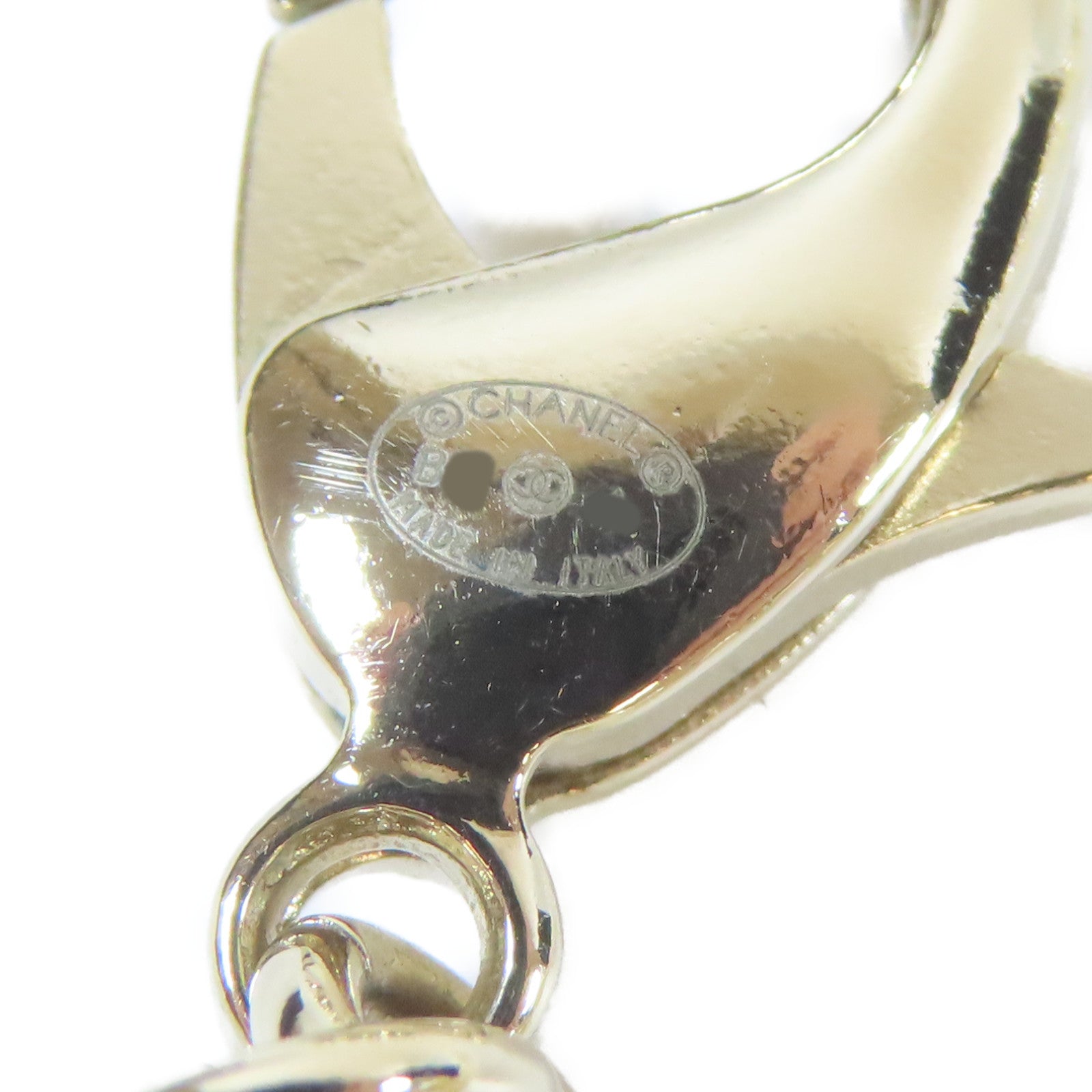 CHANEL 金屬/PVC Necklace項鍊白色#32cm