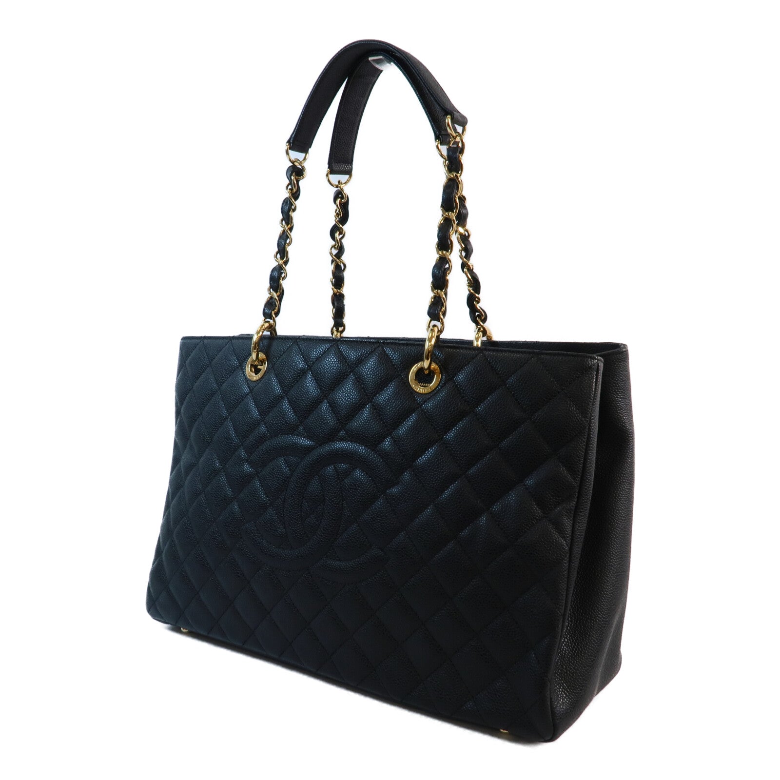 CHANEL 牛皮皮革GST Grand Shopping Tote Bag鏈帶手挽袋