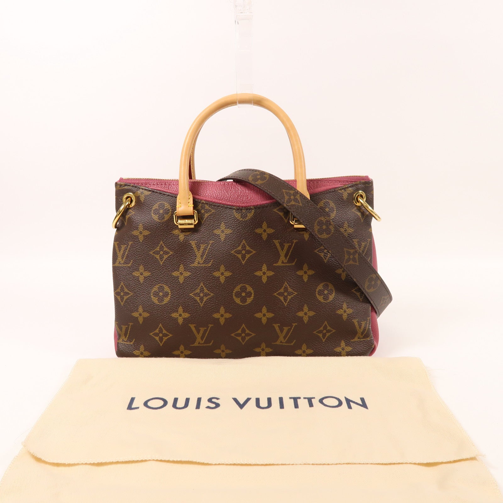LOUIS VUITTON Monogram Pallas BB金扣手挽肩背兩用袋