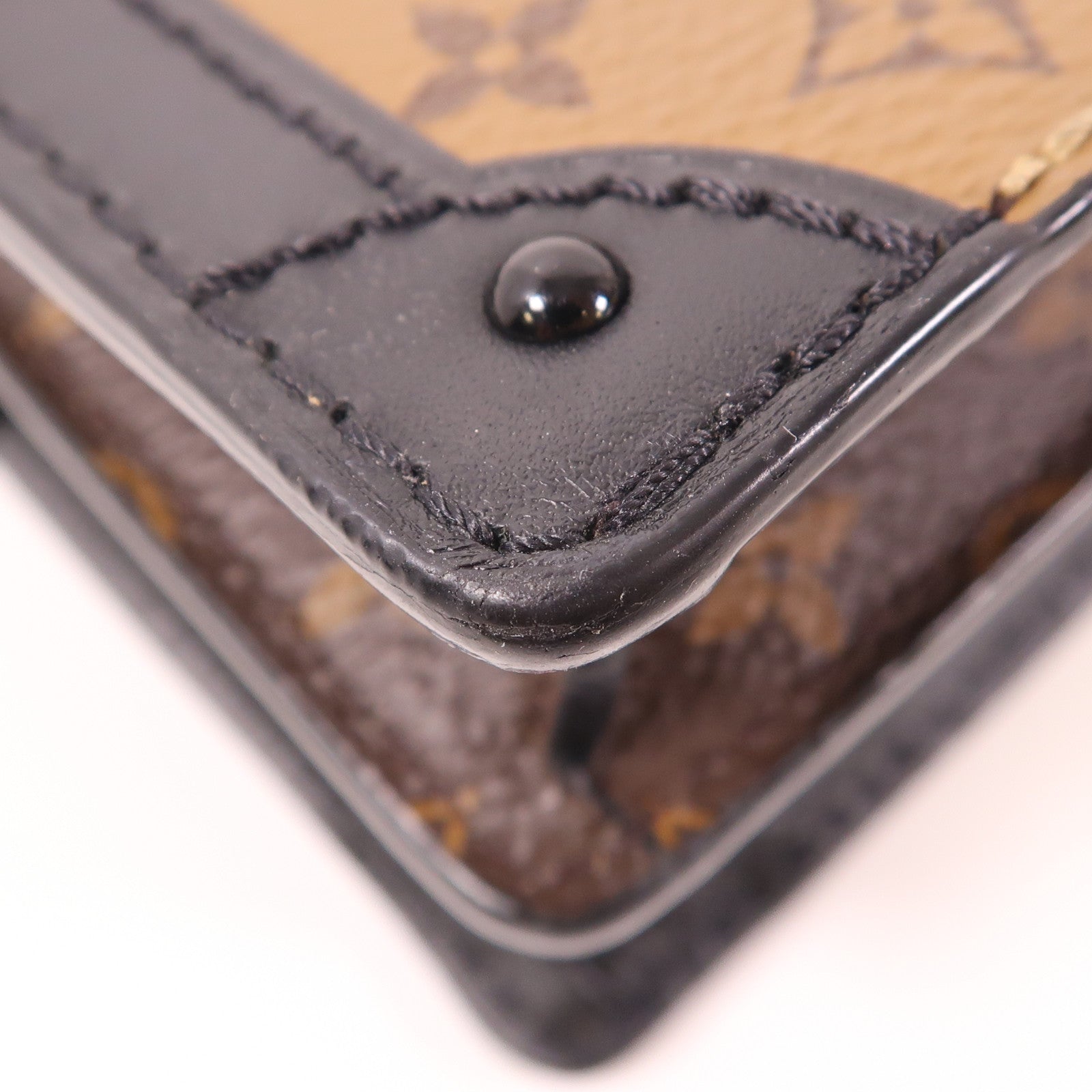 LOUIS VUITTON LV GHW Trunk Clutch Shoulder Bag M43596 Monogram Reverse Brown