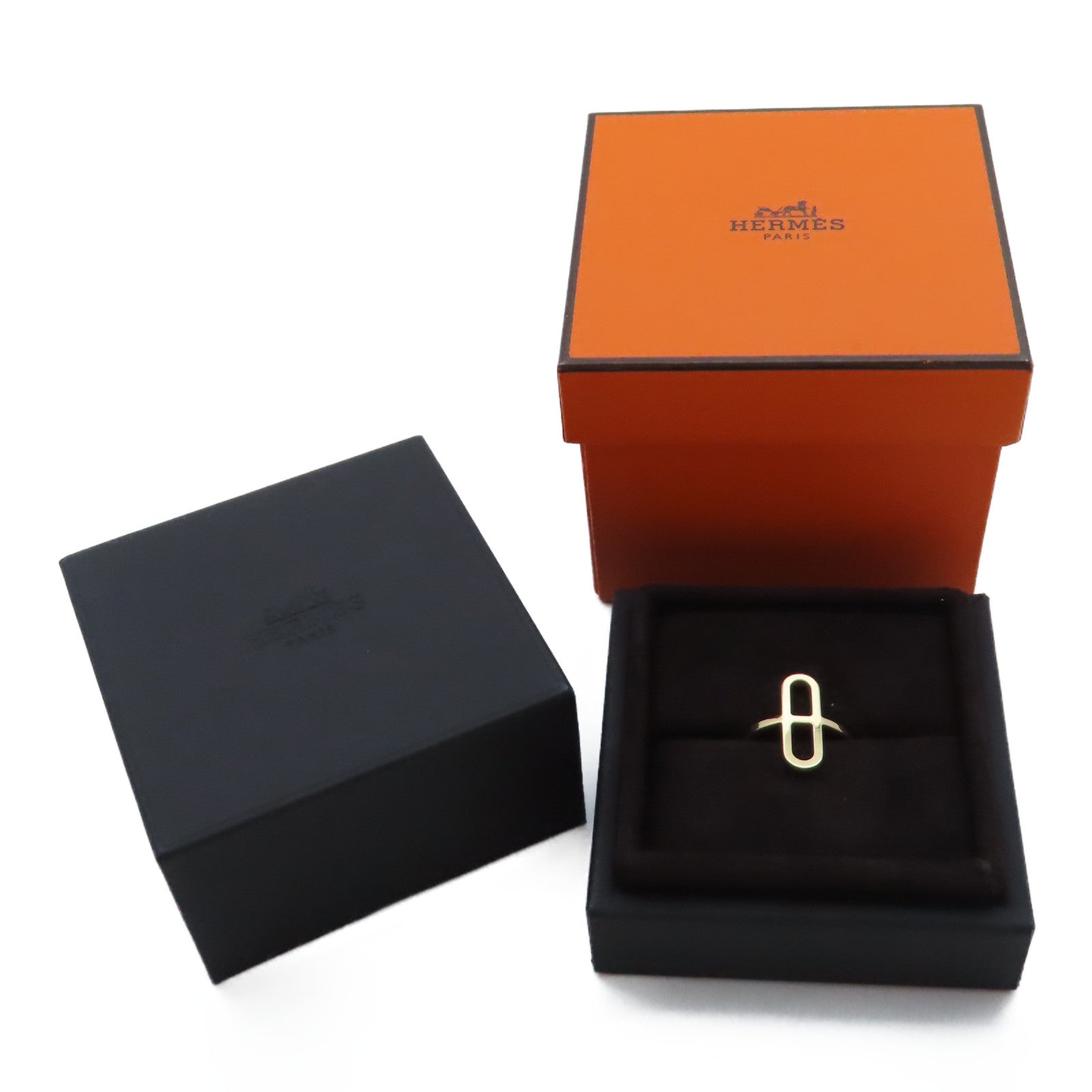 HERMES 18K黃金Ever Chaine D'ancre Ring戒指US#6