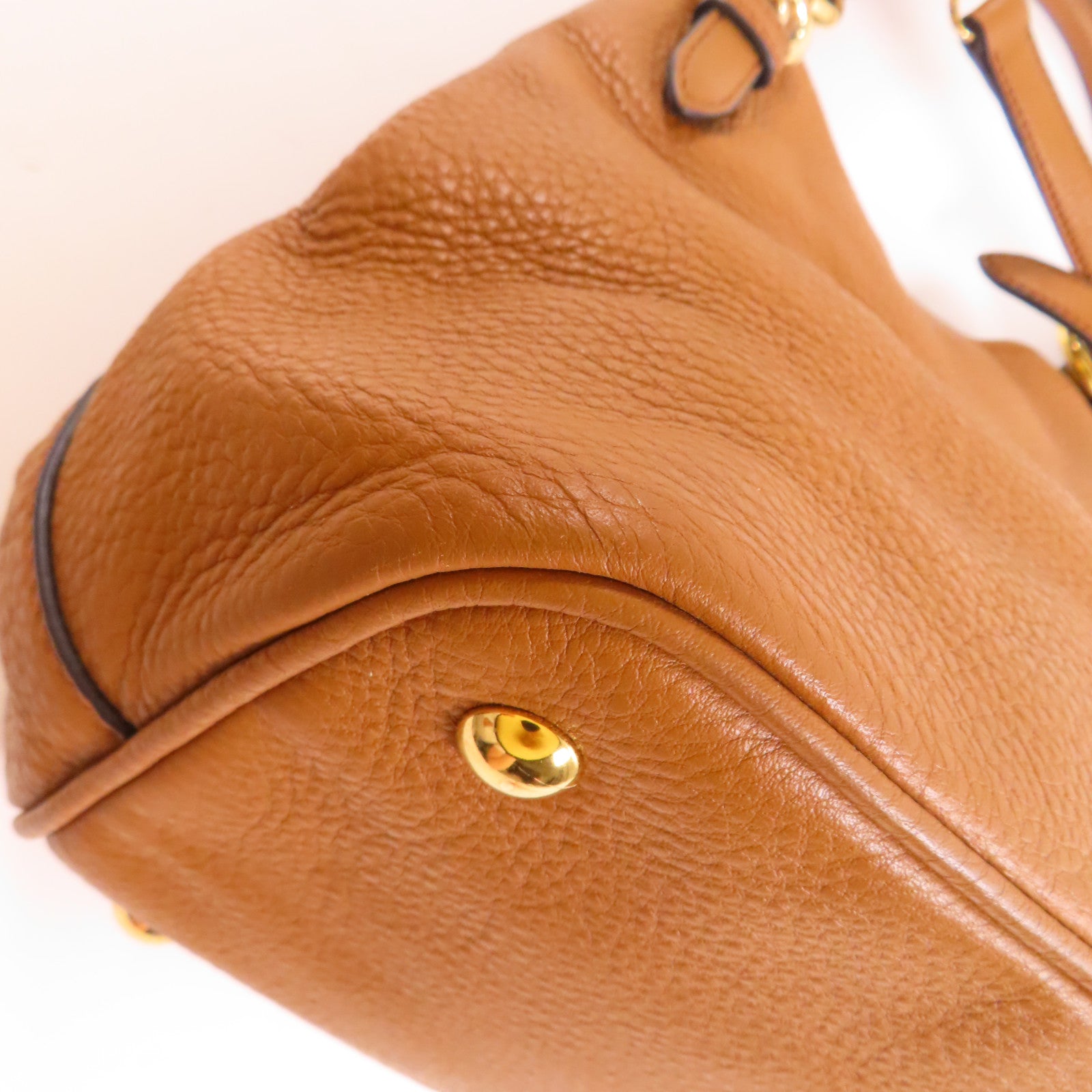 Miu Miu 牛皮皮革2 Way Shoulder金扣手挽肩背兩用袋