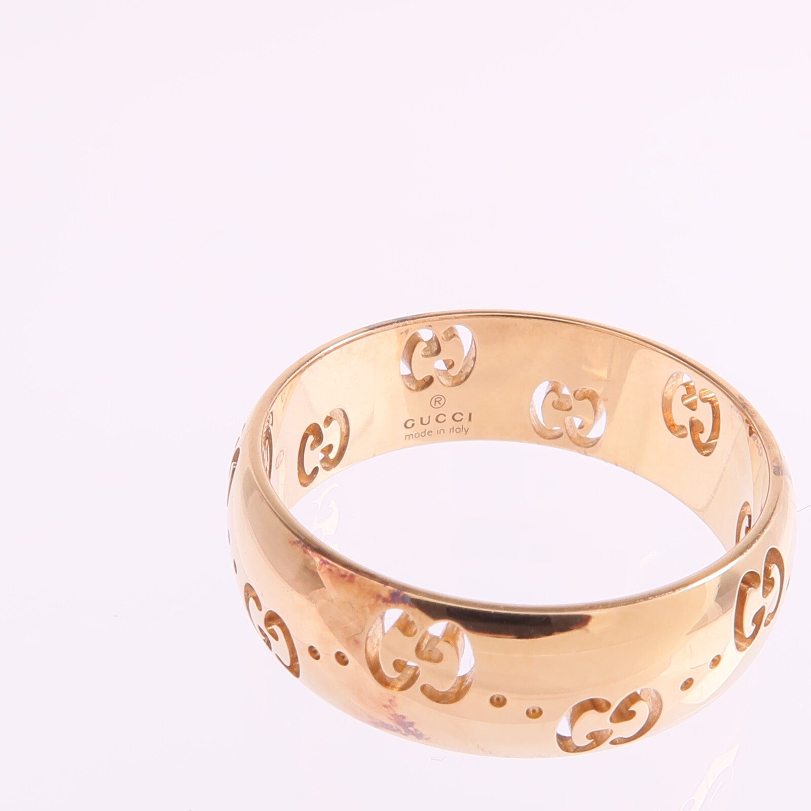 GUCCI 【激減優惠】18K玫瑰金GG Icon Ring戒指Gucci#14/US#6.75