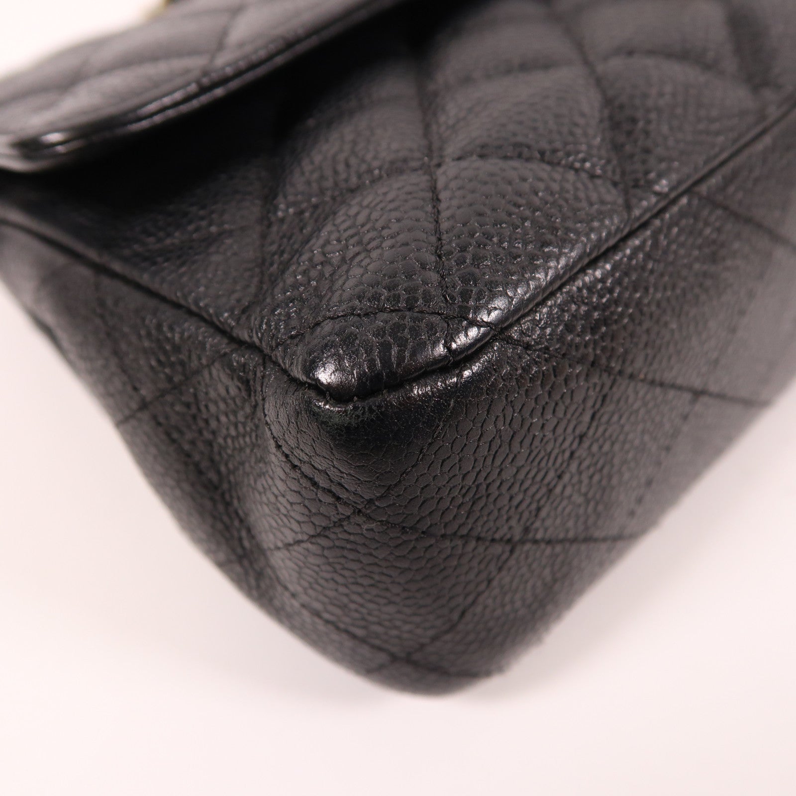 CHANEL 牛皮皮革Classic 25金扣鏈帶肩背袋黑色