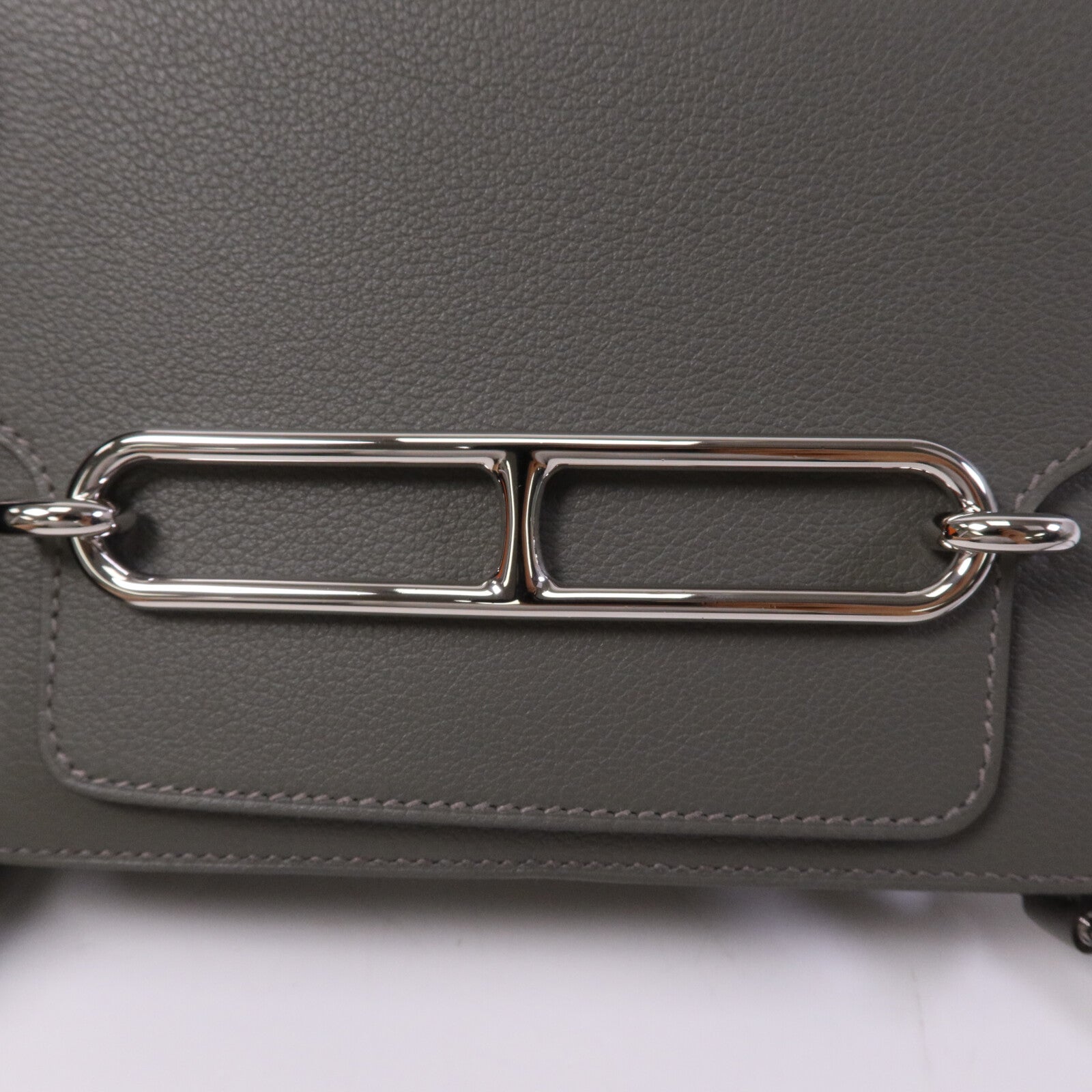 HERMES Evercolor皮革Roulis Mini銀扣肩背袋Giris Meyer