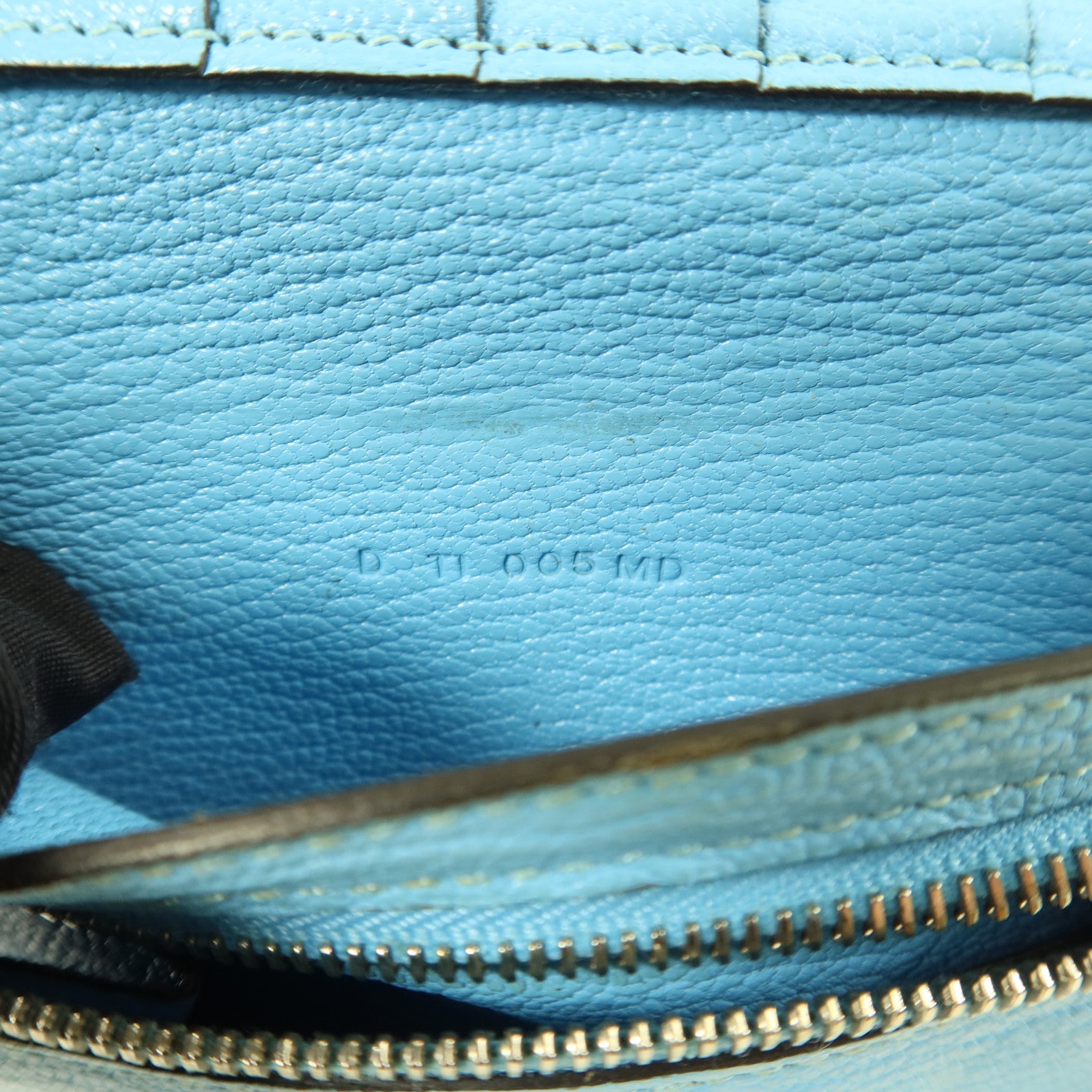 HERMES Chevre皮革Clic 12 Wallet錢包Celeste