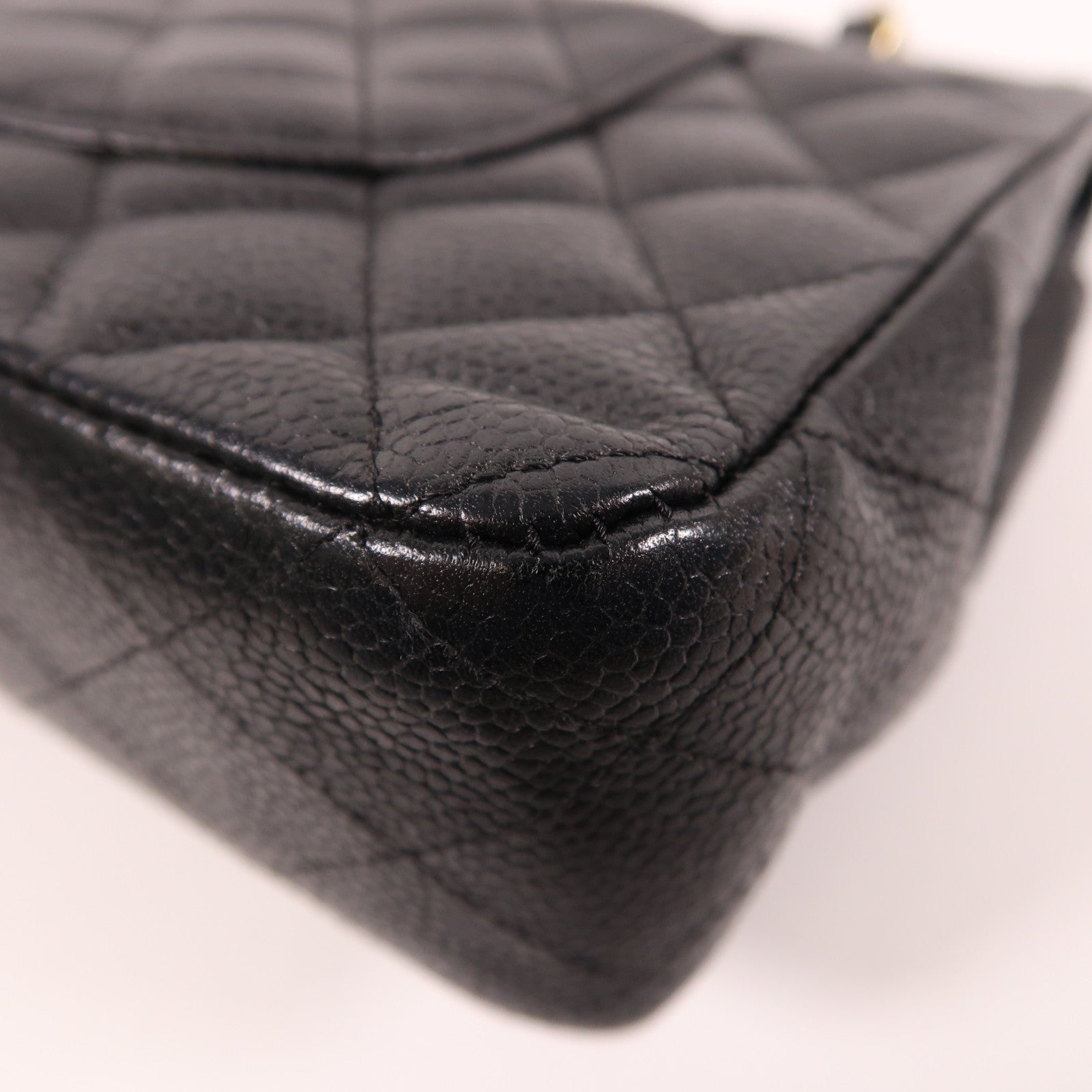 CHANEL 牛皮皮革Classic 25金扣鏈帶肩背袋黑色