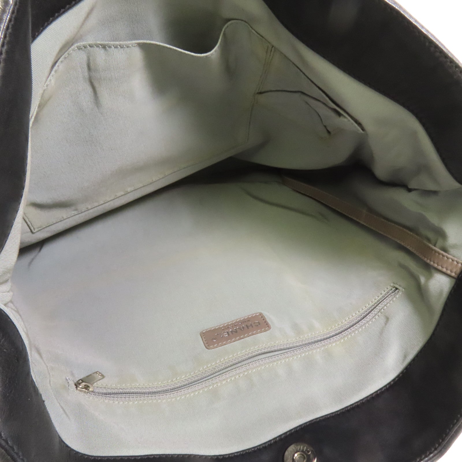 CHANEL 羊皮皮革Chain shoulder Bag銀扣鏈帶肩背袋