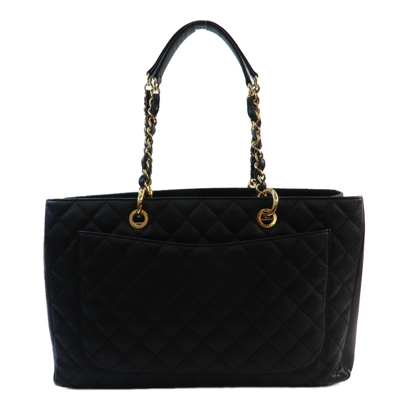 CHANEL 牛皮皮革GST Grand Shopping Tote Bag鏈帶手挽袋