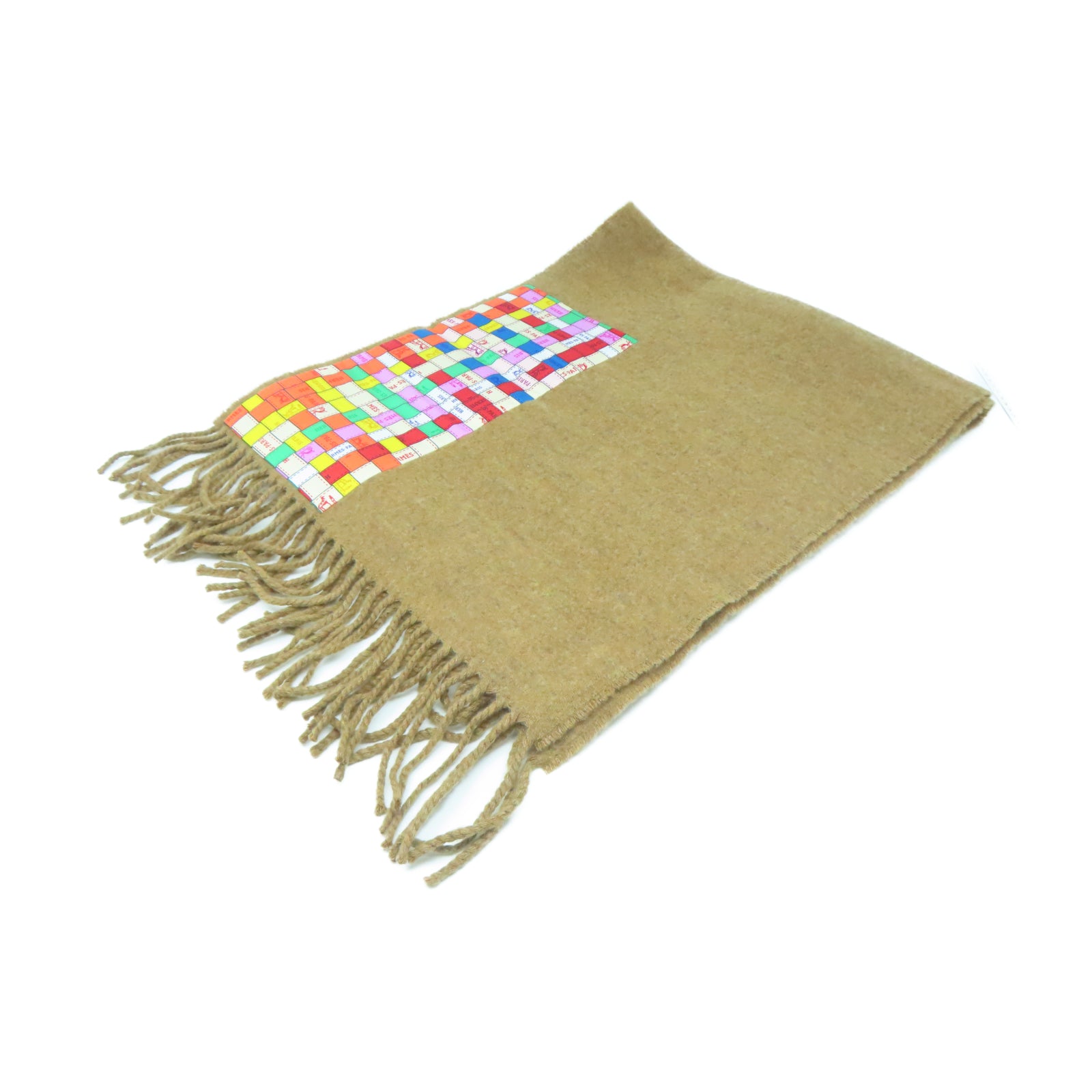 HERMES 【激減優惠】羊絨Scarf圍巾棕色