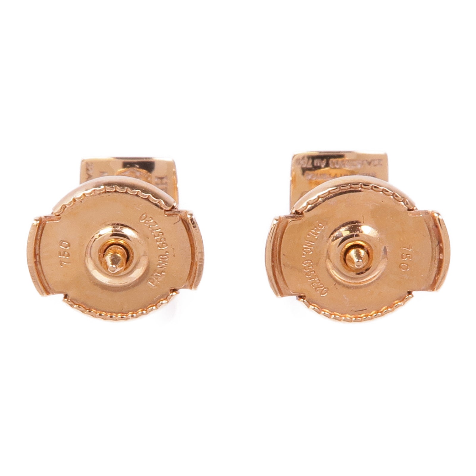 HERMES 18K玫瑰金Cloud'H Earrings鑽石耳環