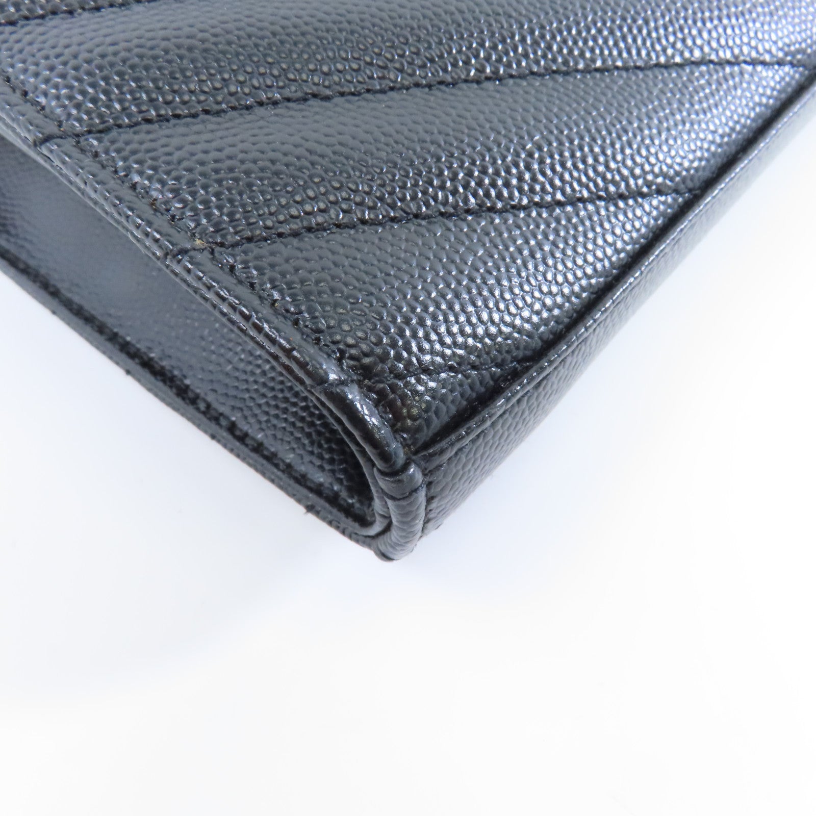 SAINT LAURENT 牛皮皮革 Cassandro金扣鏈帶肩背袋黑色