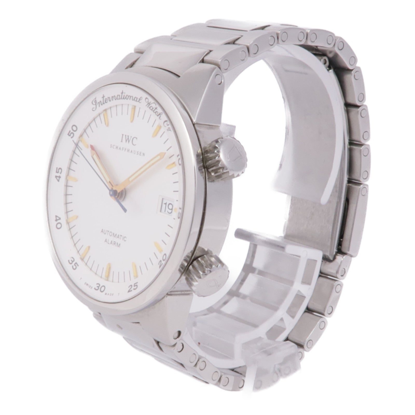 IWC GST Alarm IW353702 Automatic Watch Stainless Steel White