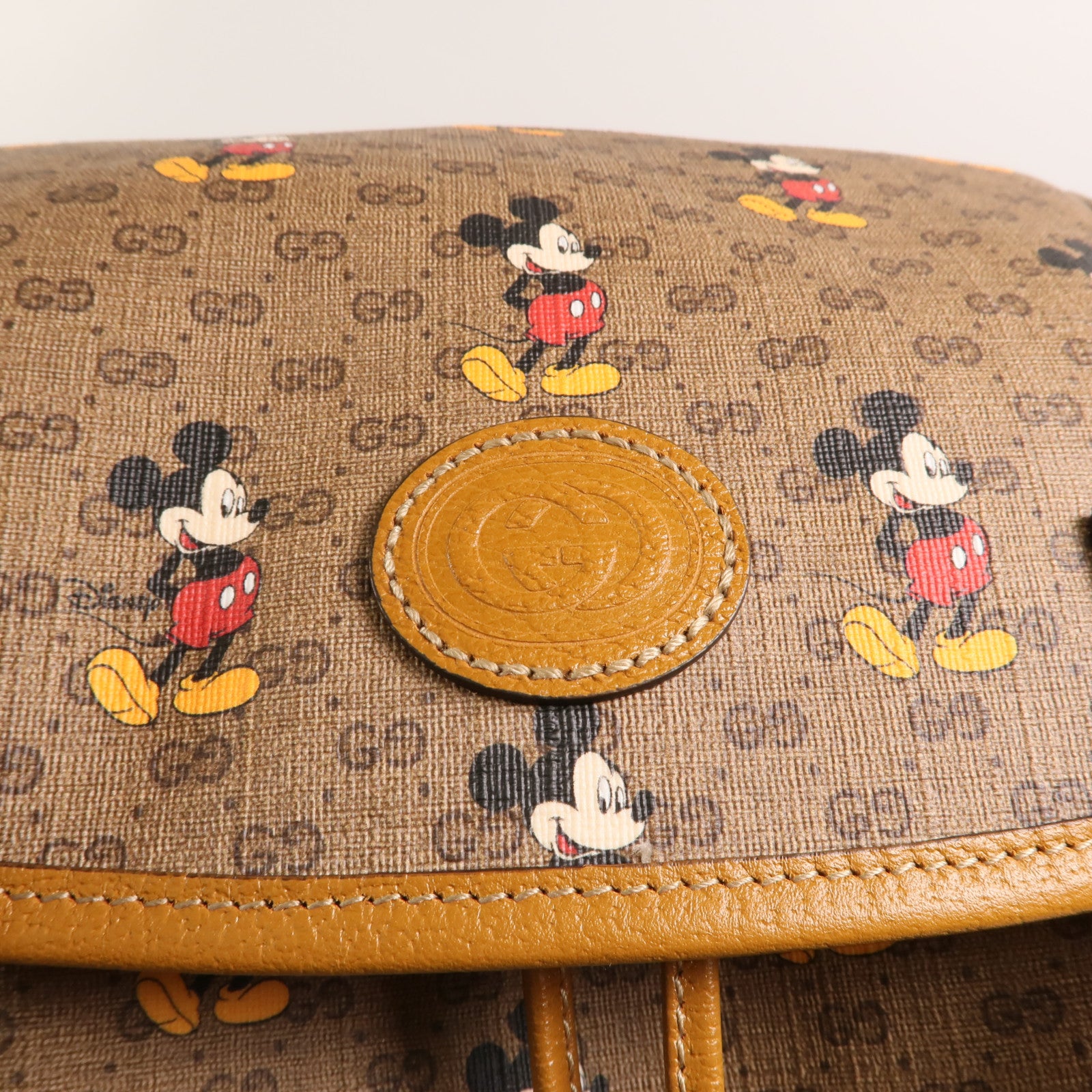 GUCCI 【激減優惠】塗層帆布Gucci X Disney Backpack背包