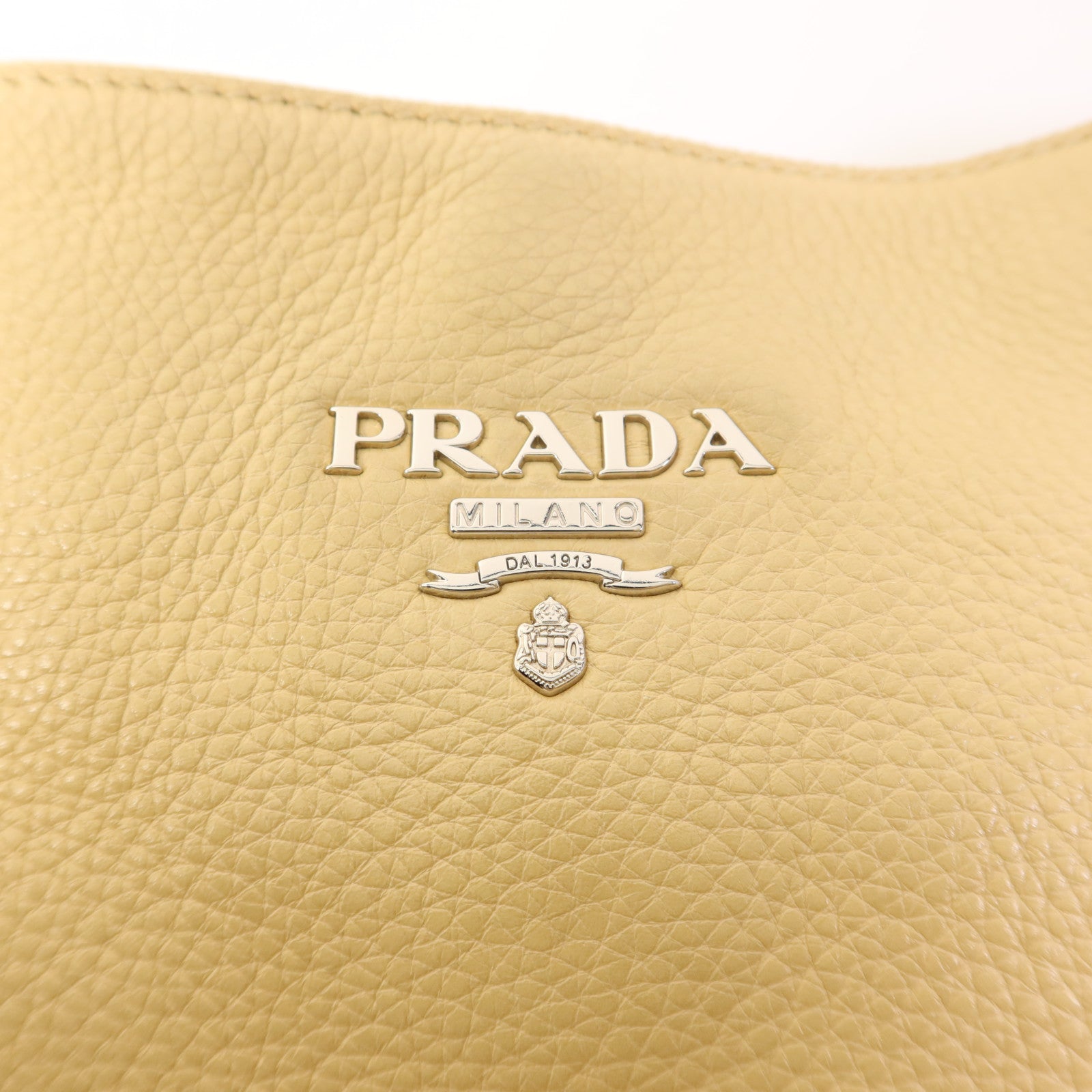 PRADA 牛皮皮革Vitello Daino 2 Way Shoulder Bag銀扣手挽肩背兩用袋