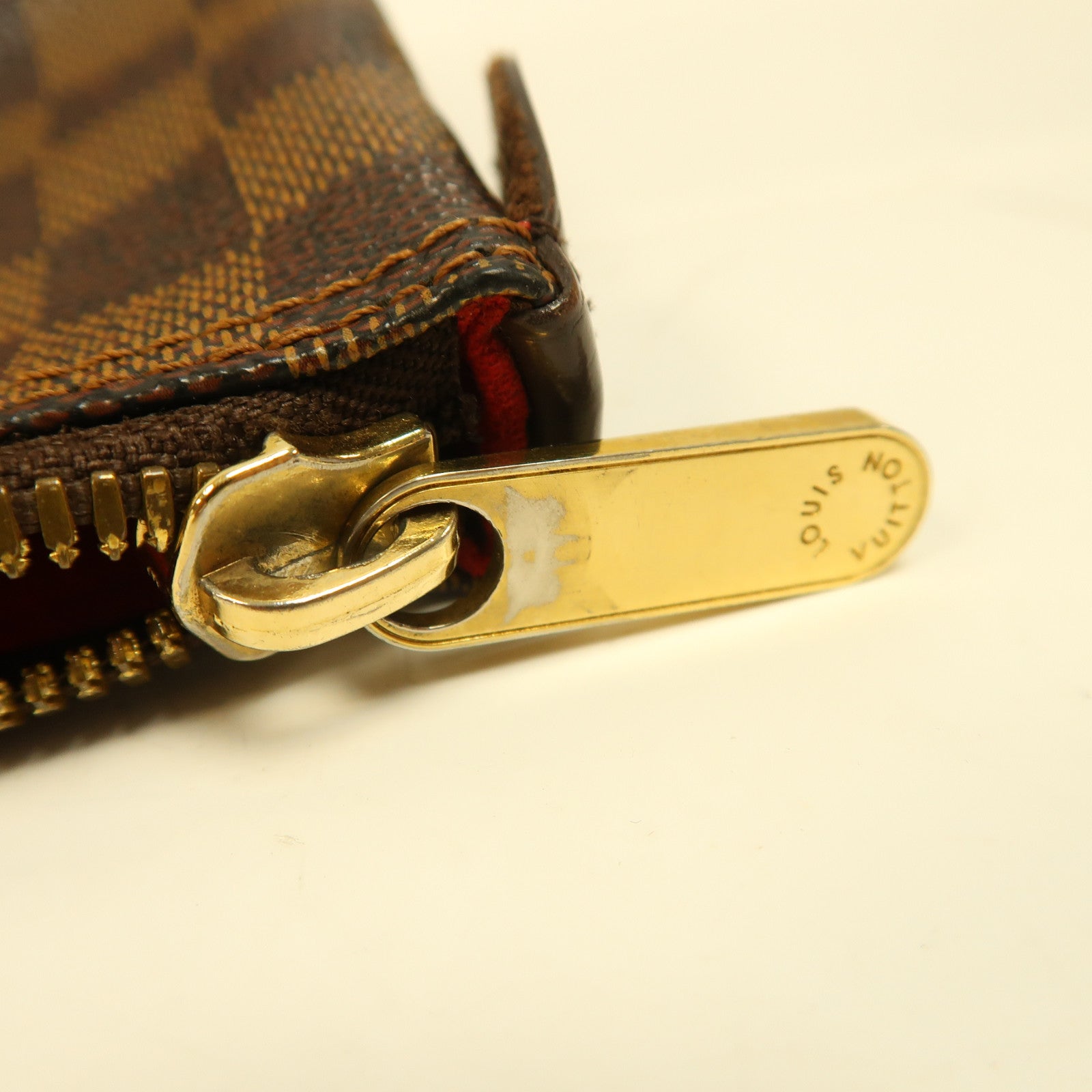 LOUIS VUITTON 【激減優惠】Damier Saleya MM金扣肩背袋啡色