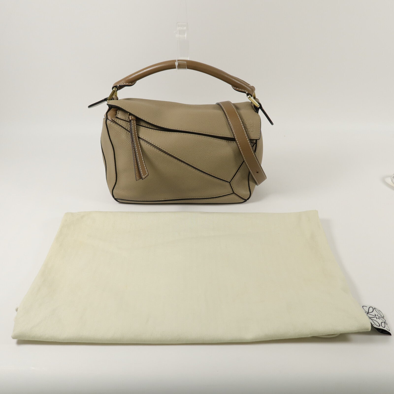 LOEWE 牛皮皮革Puzzle Small手挽肩背兩用袋