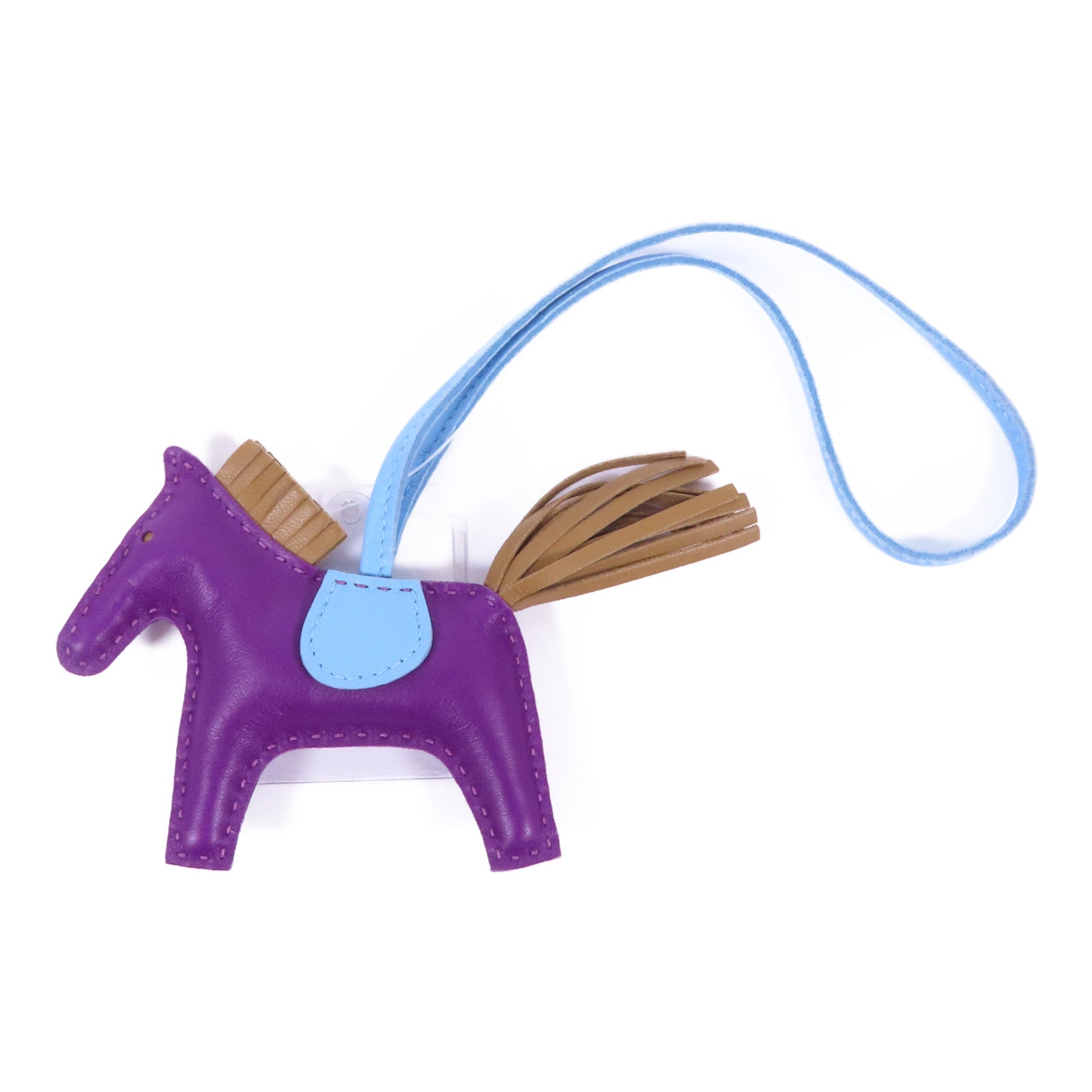 HERMES Milo皮革Rodeo PM掛飾P9 Anemone