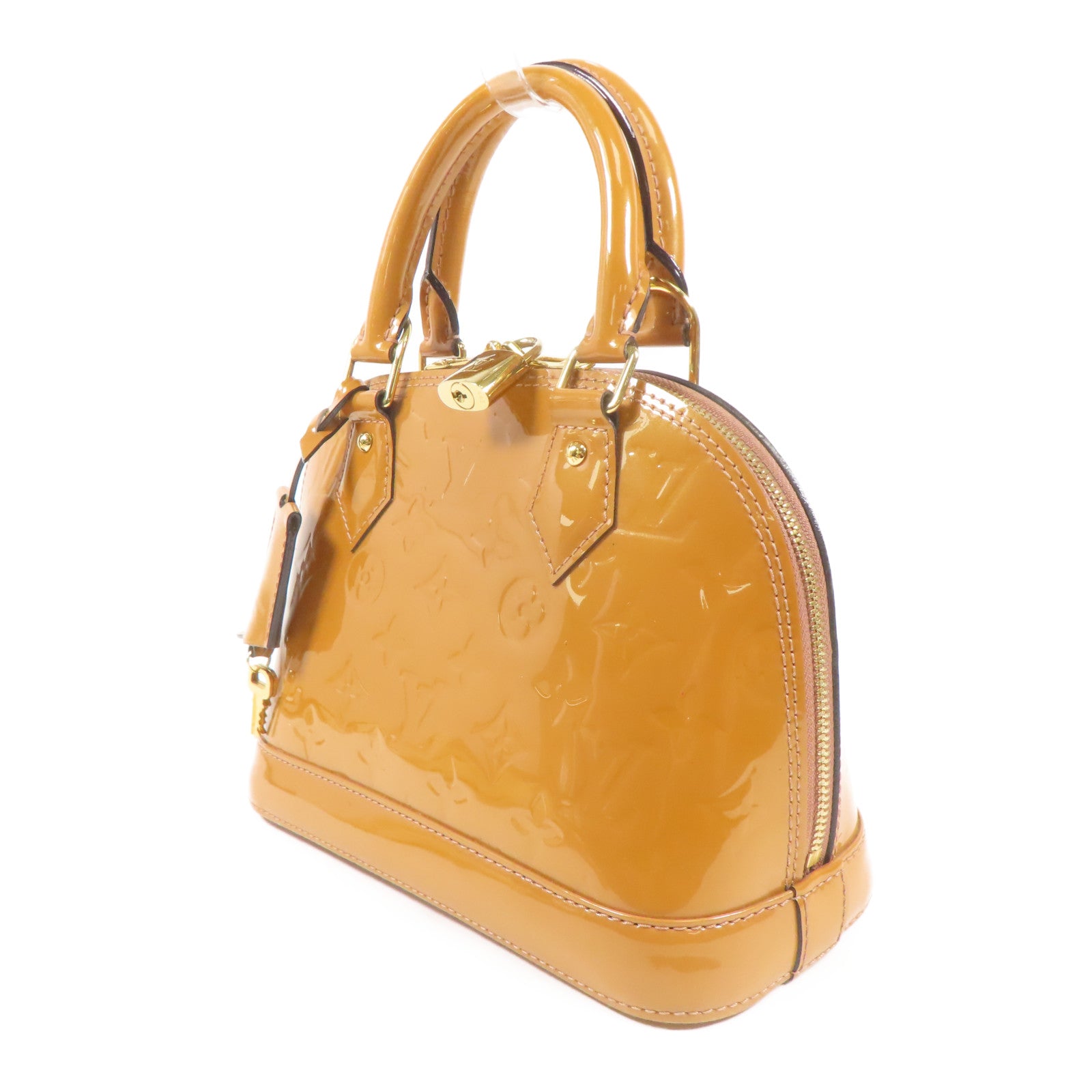 LOUIS VUITTON Monogram Vernis Alma BB金扣手挽肩背兩用袋
