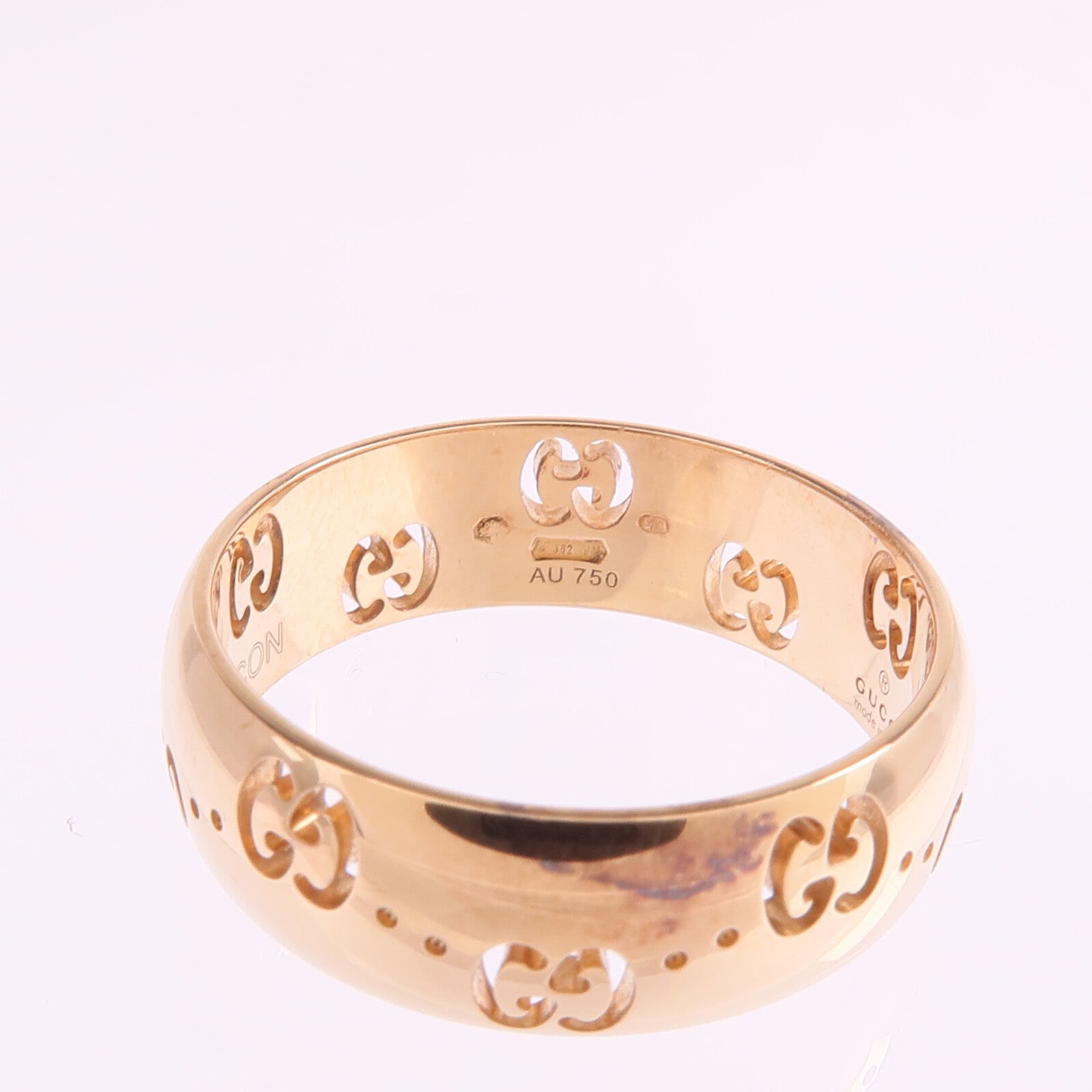 GUCCI 【激減優惠】18K玫瑰金GG Icon Ring戒指Gucci#14/US#6.75