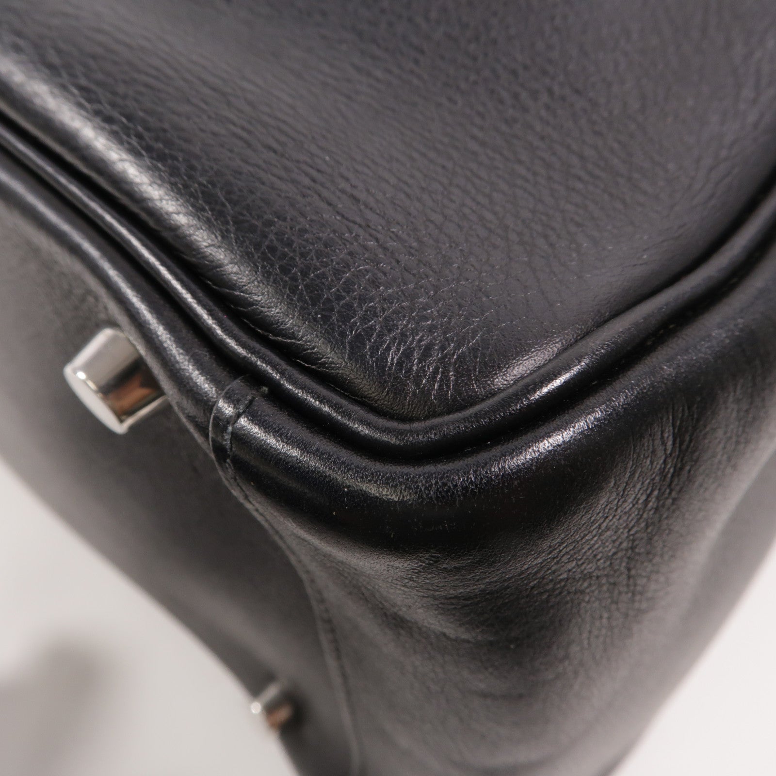 HERMES Volupto皮革Lindy 30手挽肩背兩用袋Noir