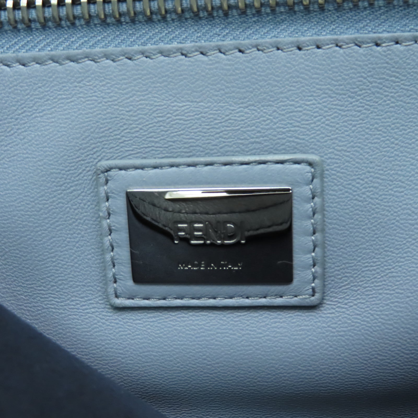 FENDI 【激減優惠】牛皮皮革Peekaboo Medium手挽肩背兩用袋深藍色