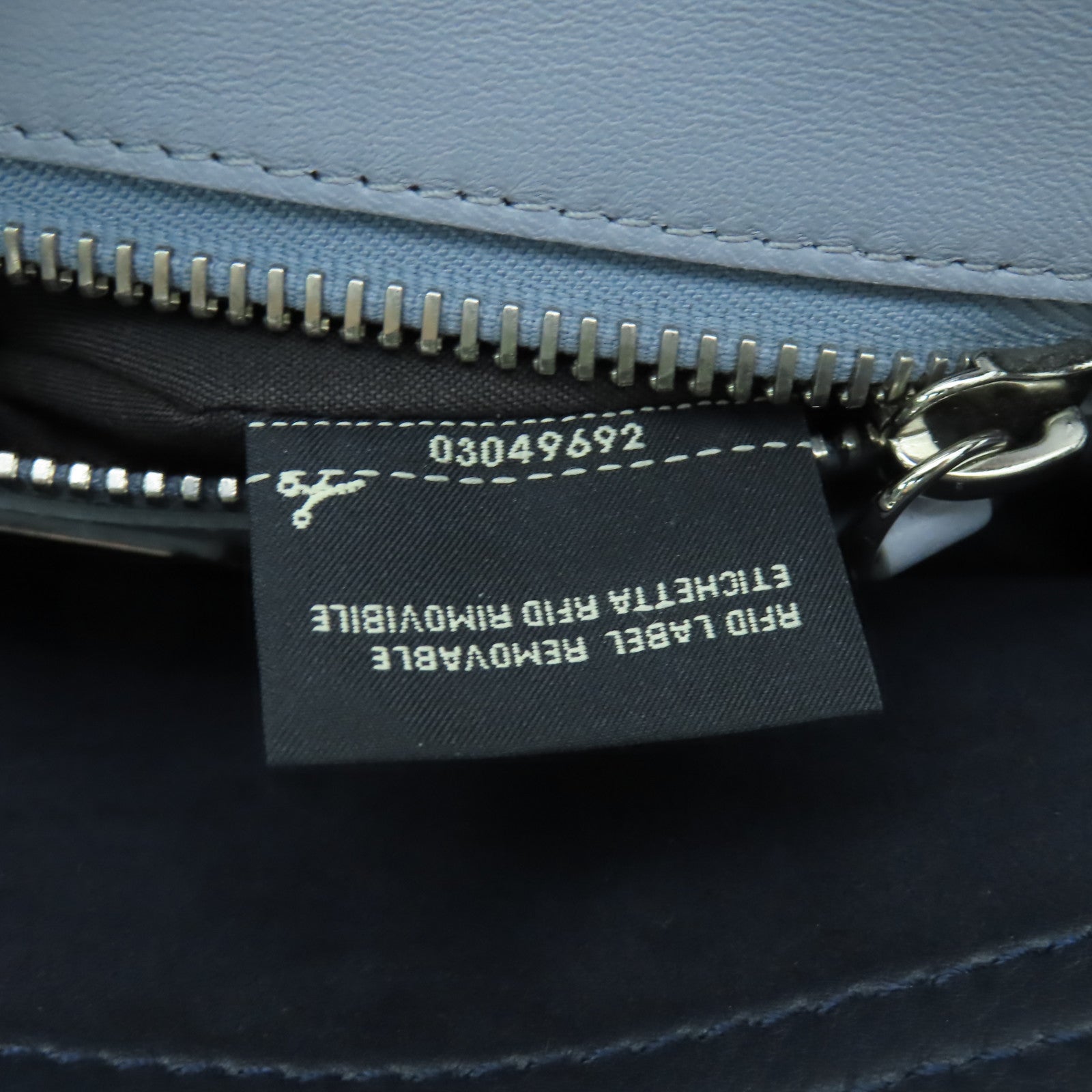 FENDI 【激減優惠】牛皮皮革Peekaboo Medium手挽肩背兩用袋深藍色
