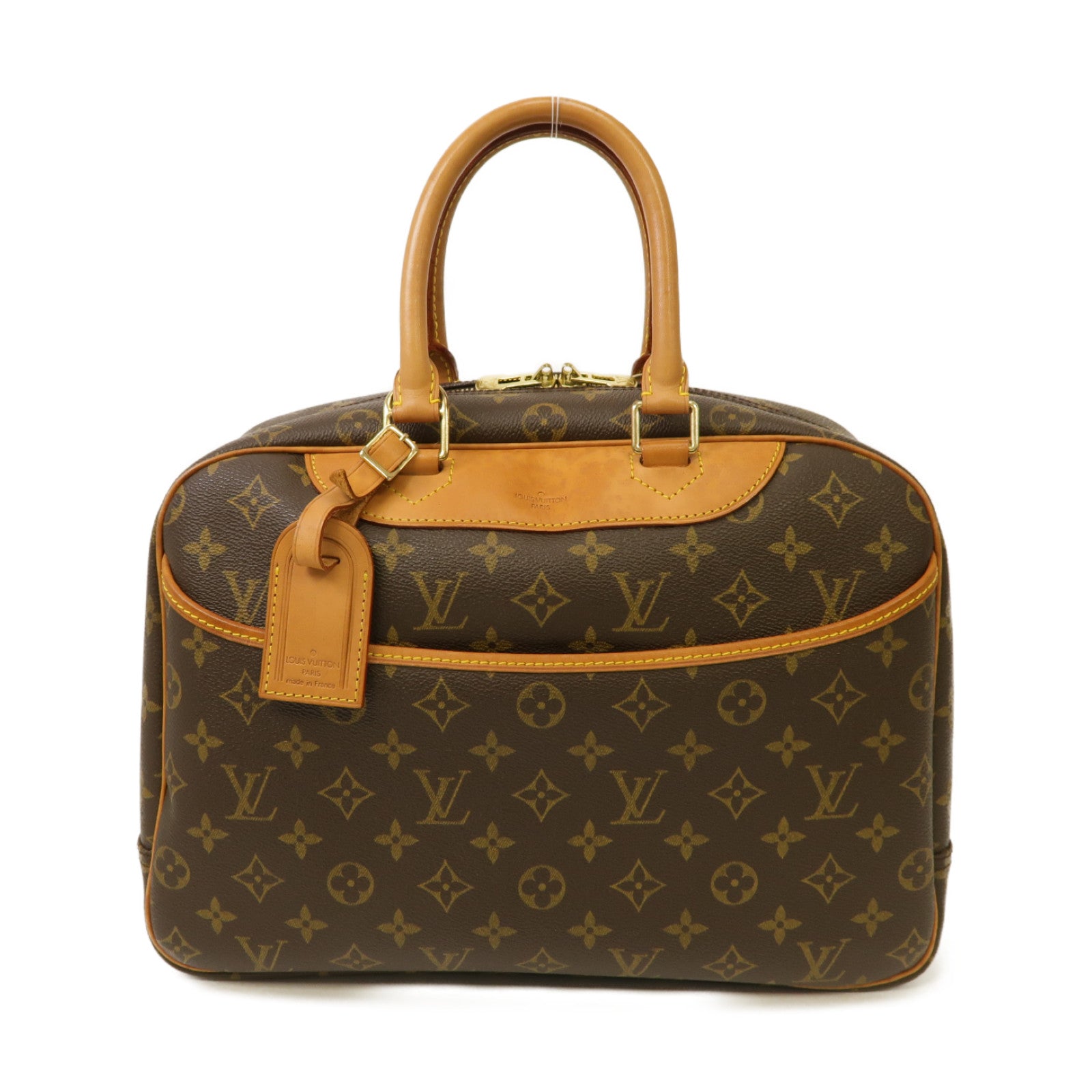 LOUIS VUITTON 【激減優惠】Monogram Deauville GM金扣手挽袋啡色