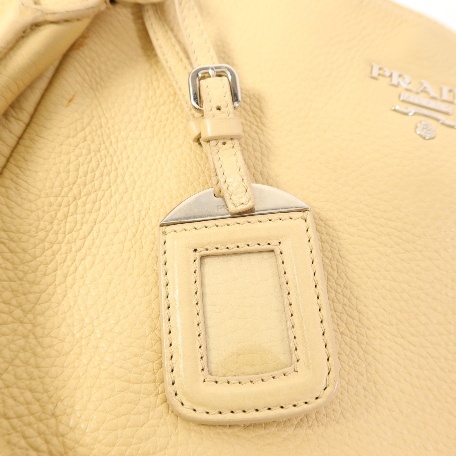PRADA 牛皮皮革Vitello Daino 2 Way Shoulder Bag銀扣手挽肩背兩用袋
