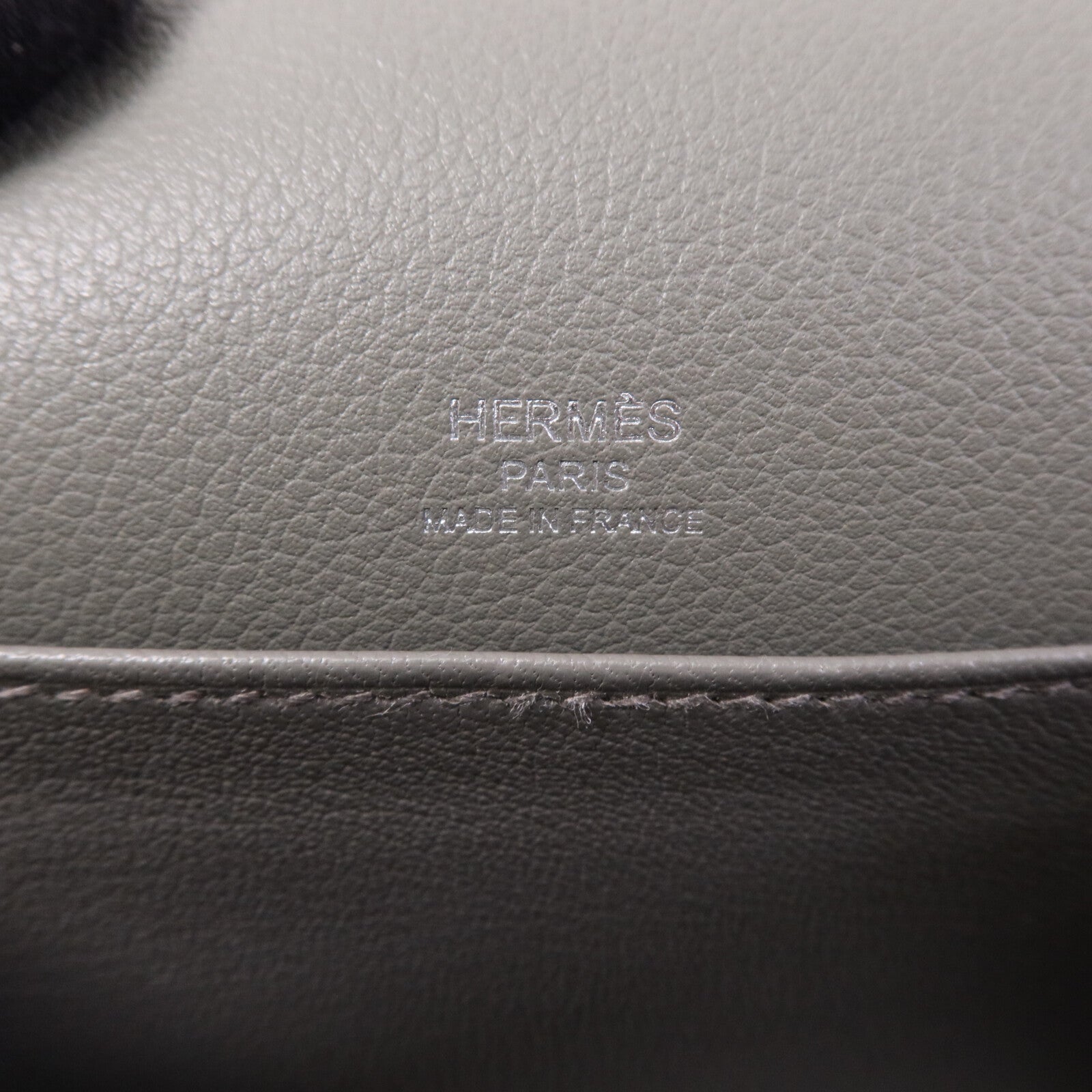 HERMES Evercolor皮革Roulis Mini銀扣肩背袋Giris Meyer