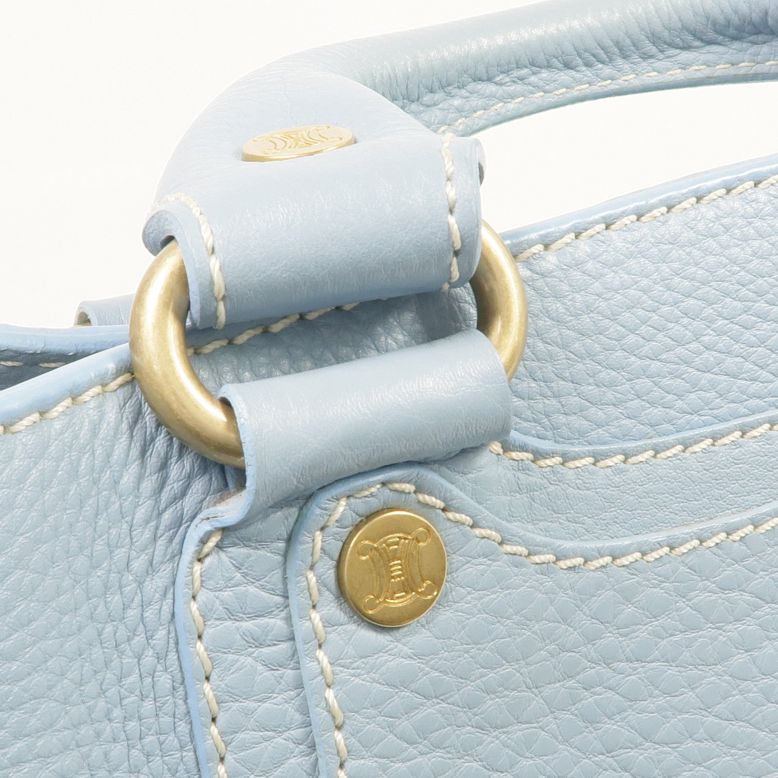 CELINE 牛皮皮革Handbag金扣手挽袋