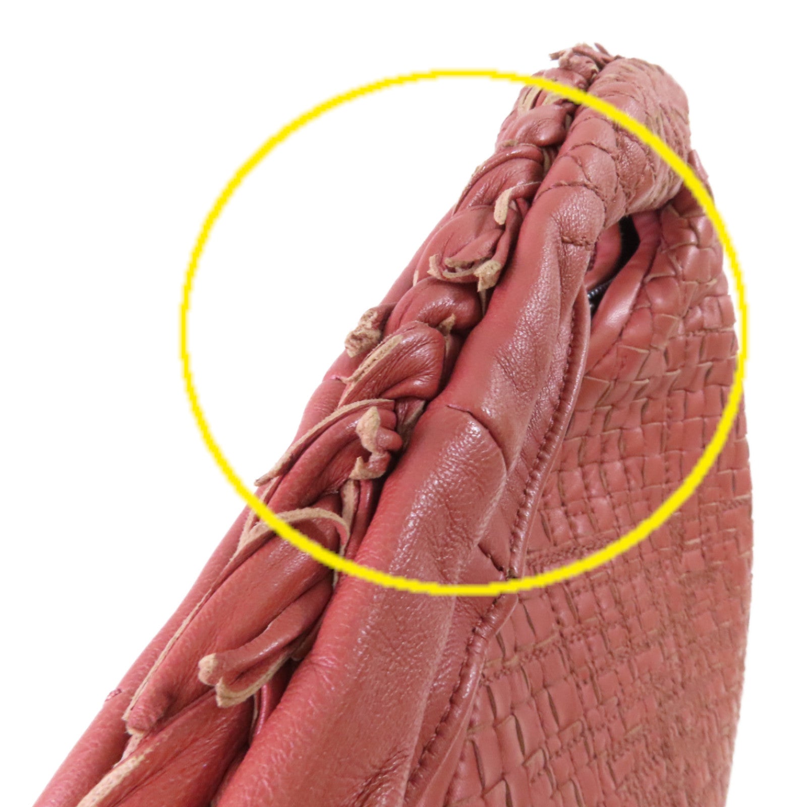 BOTTEGA VENETA 【激減優惠】織紋皮革Intrecciato Shoulder Bag肩背袋酒紅豆色