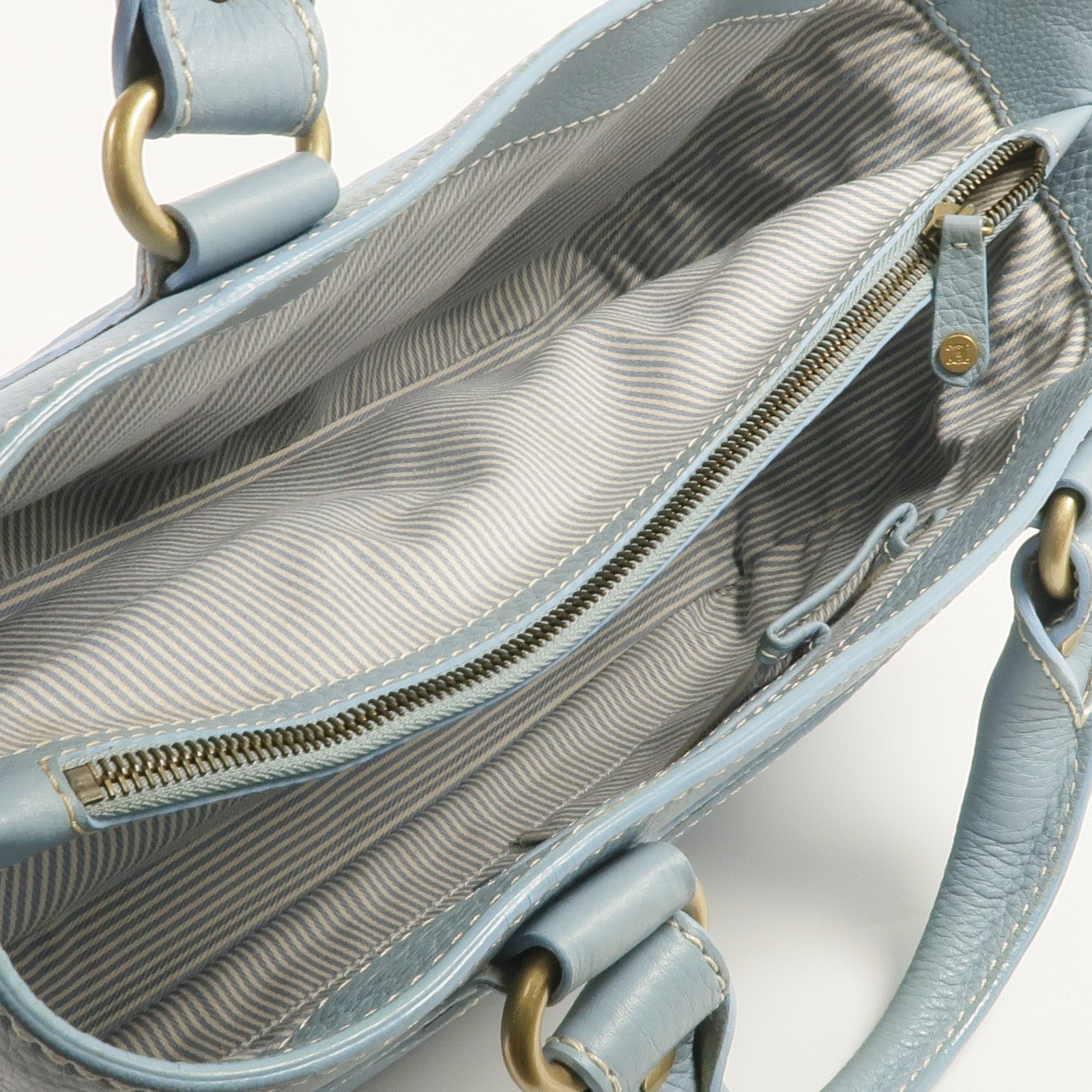 CELINE 牛皮皮革Handbag金扣手挽袋