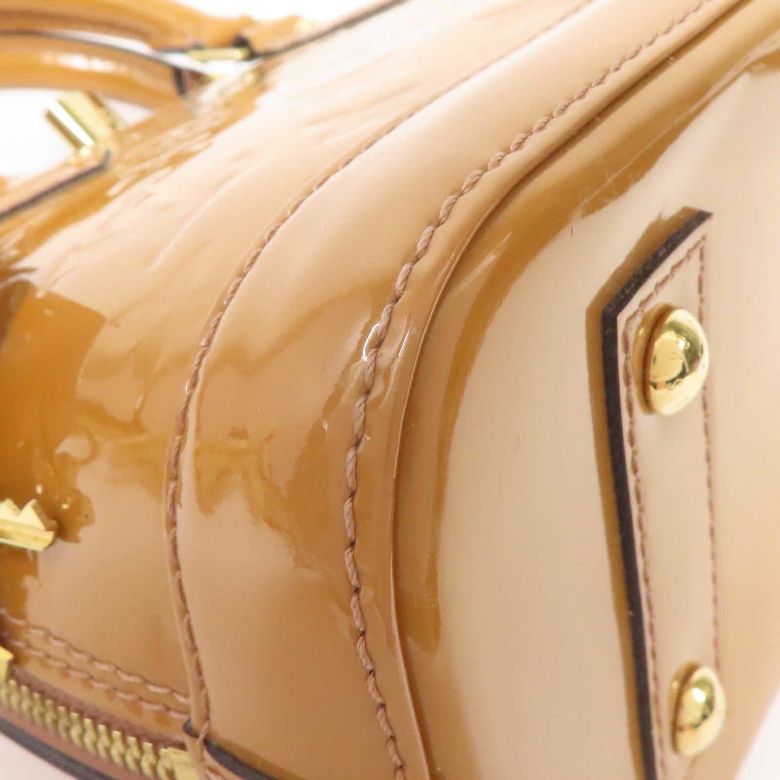 LOUIS VUITTON Monogram Vernis Alma BB金扣手挽肩背兩用袋