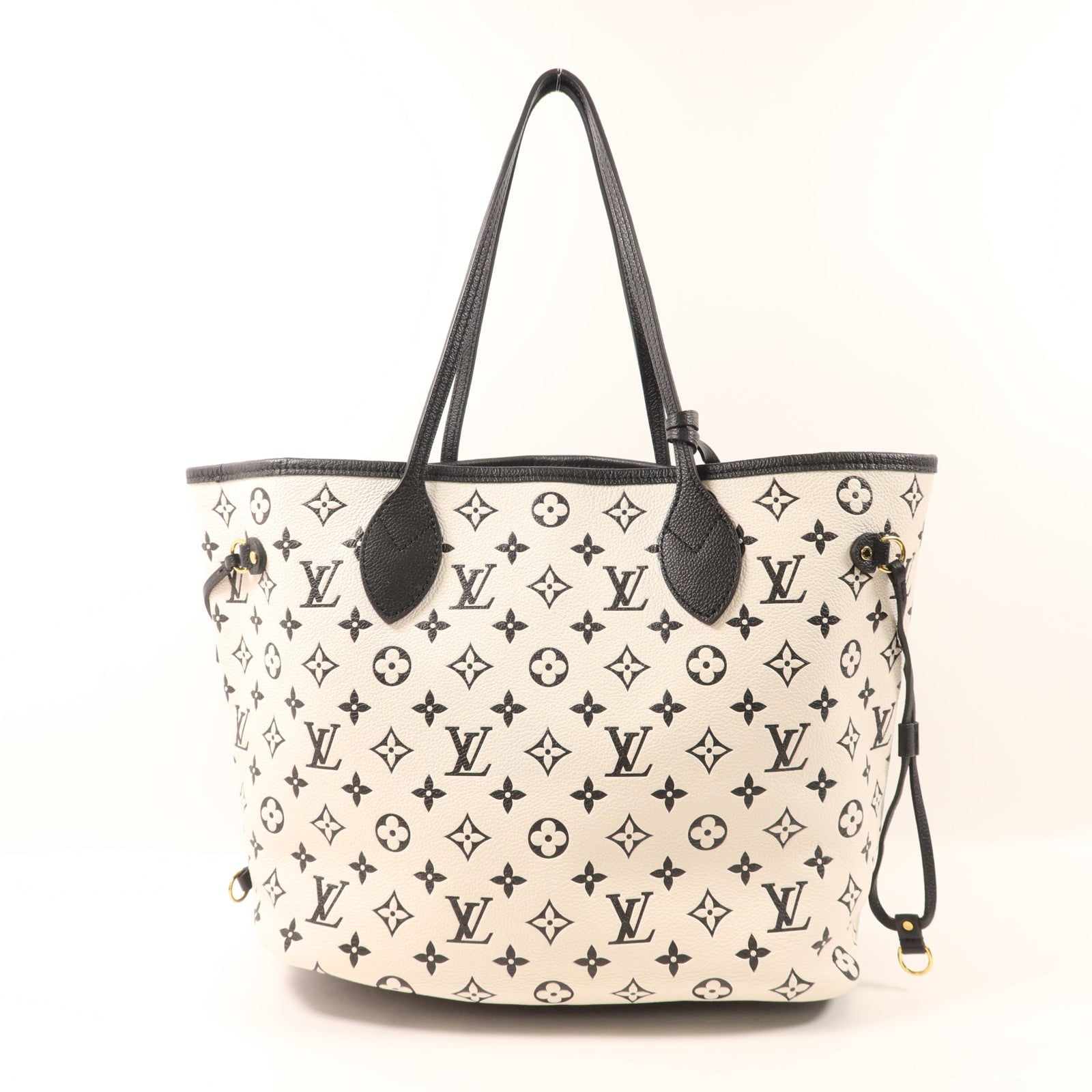 LOUIS VUITTON Monogram Empreinte Neverfull MM金扣手挽袋
