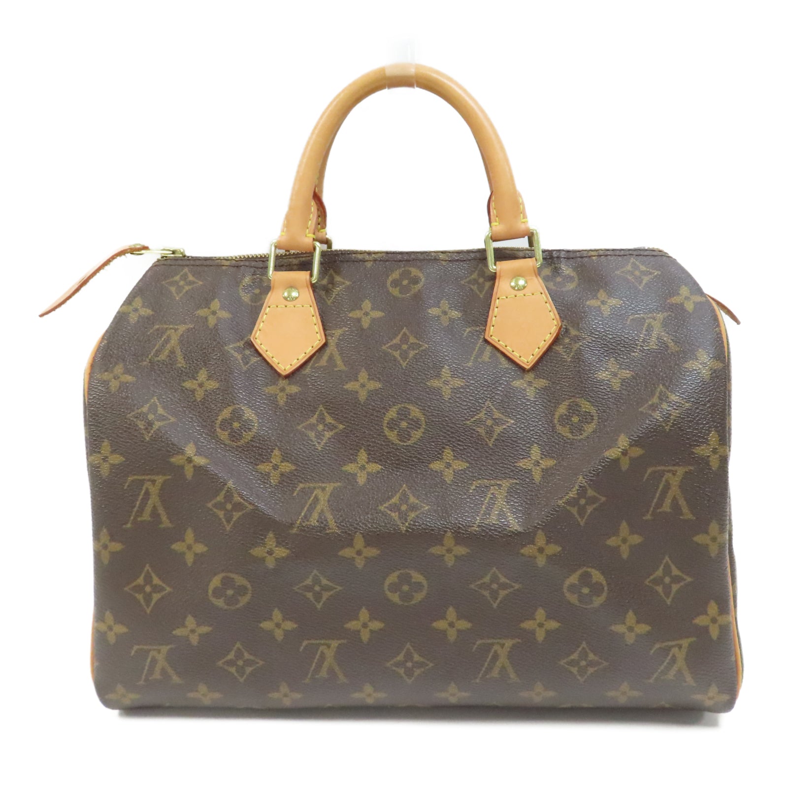 LOUIS VUITTON Monogram Speedy 30金扣手挽袋啡色