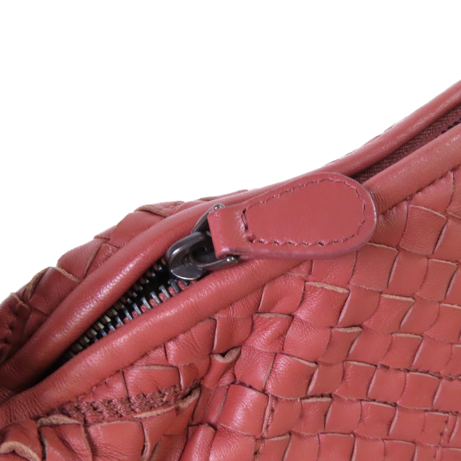 BOTTEGA VENETA 【激減優惠】織紋皮革Intrecciato Shoulder Bag肩背袋酒紅豆色