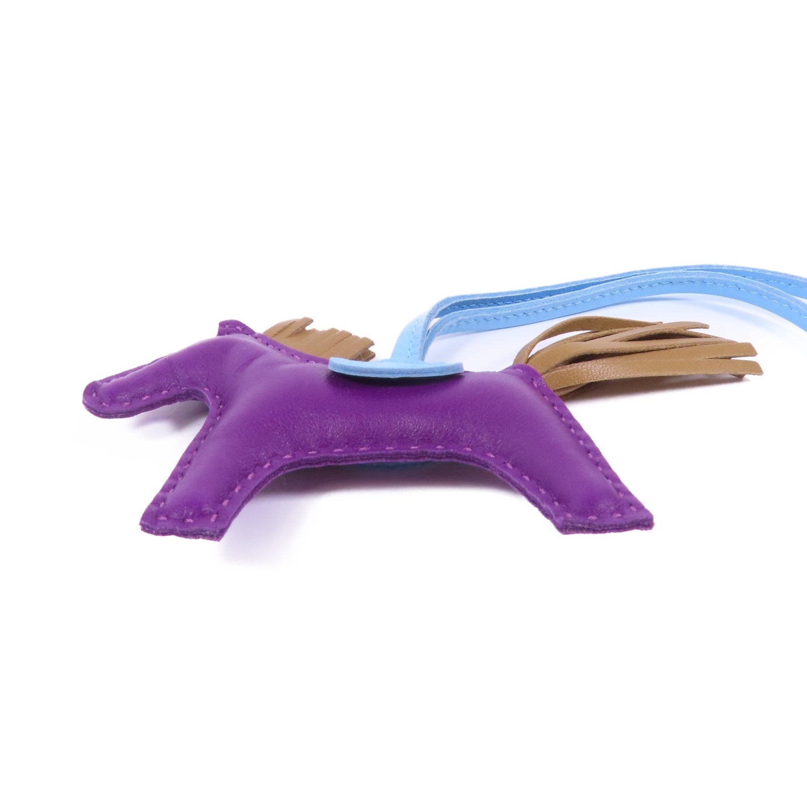 HERMES Milo皮革Rodeo PM掛飾P9 Anemone