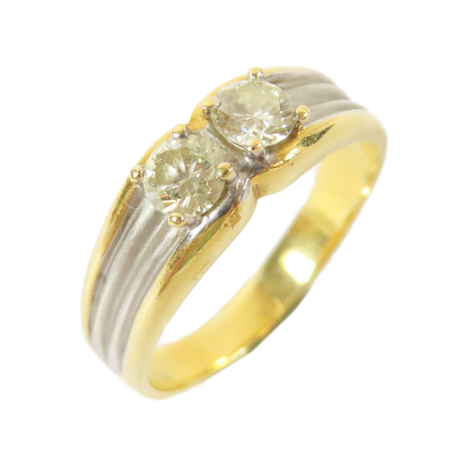JEWELRY 【激減優惠】18K黃金Diamond Ring4.3g鑽石戒指US#6.75