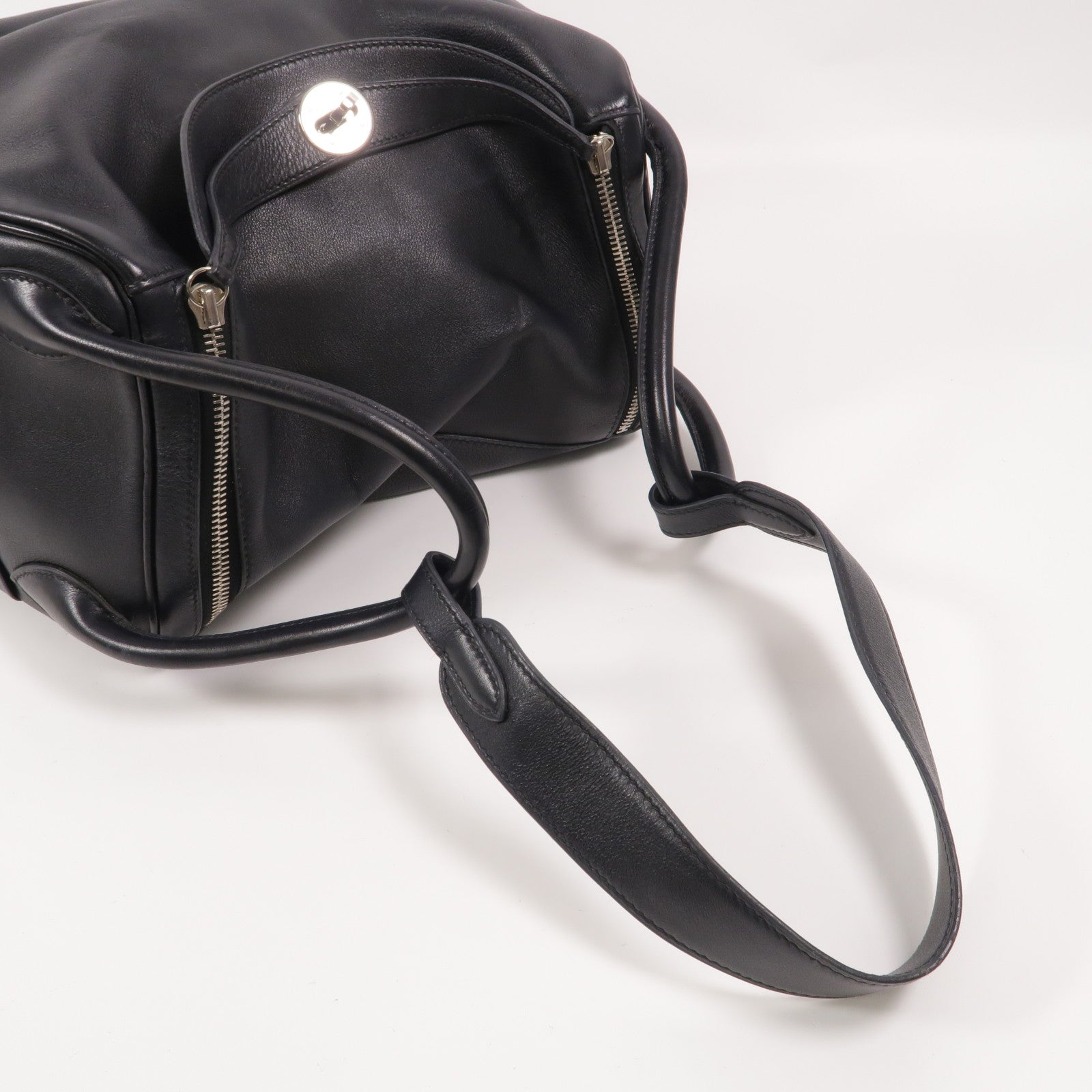HERMES Volupto皮革Lindy 30手挽肩背兩用袋Noir