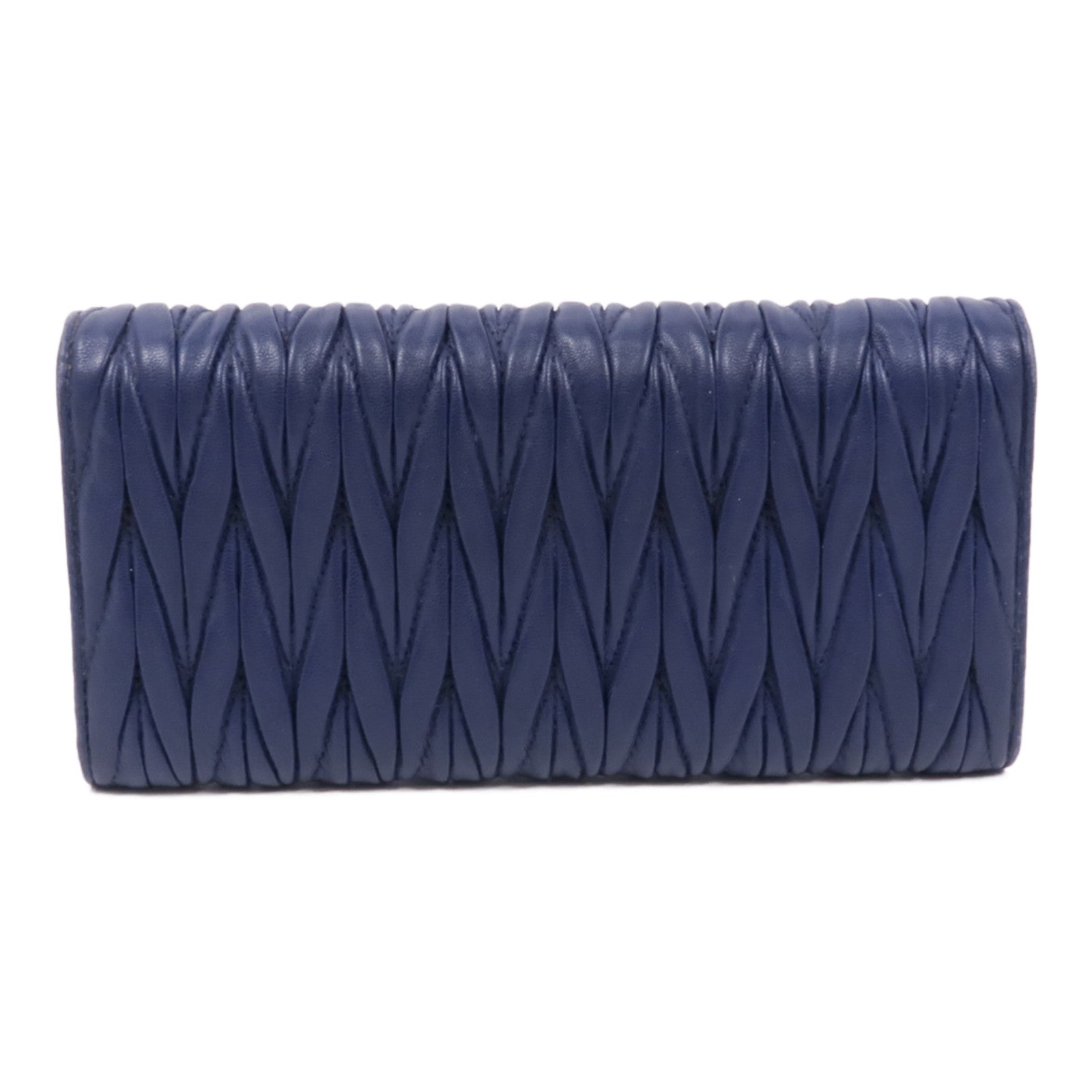 Miu Miu 牛皮皮革Matelasse Long Wallet金扣長錢包