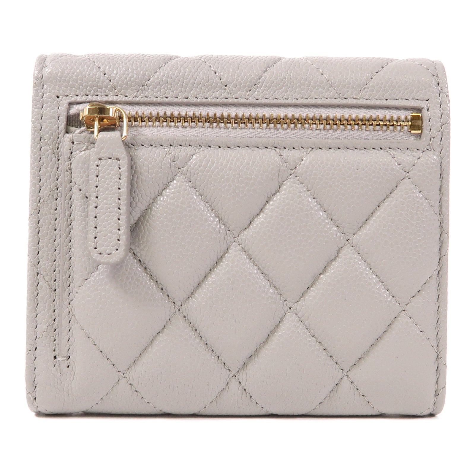 CHANEL 牛皮皮革Wallet金扣錢包