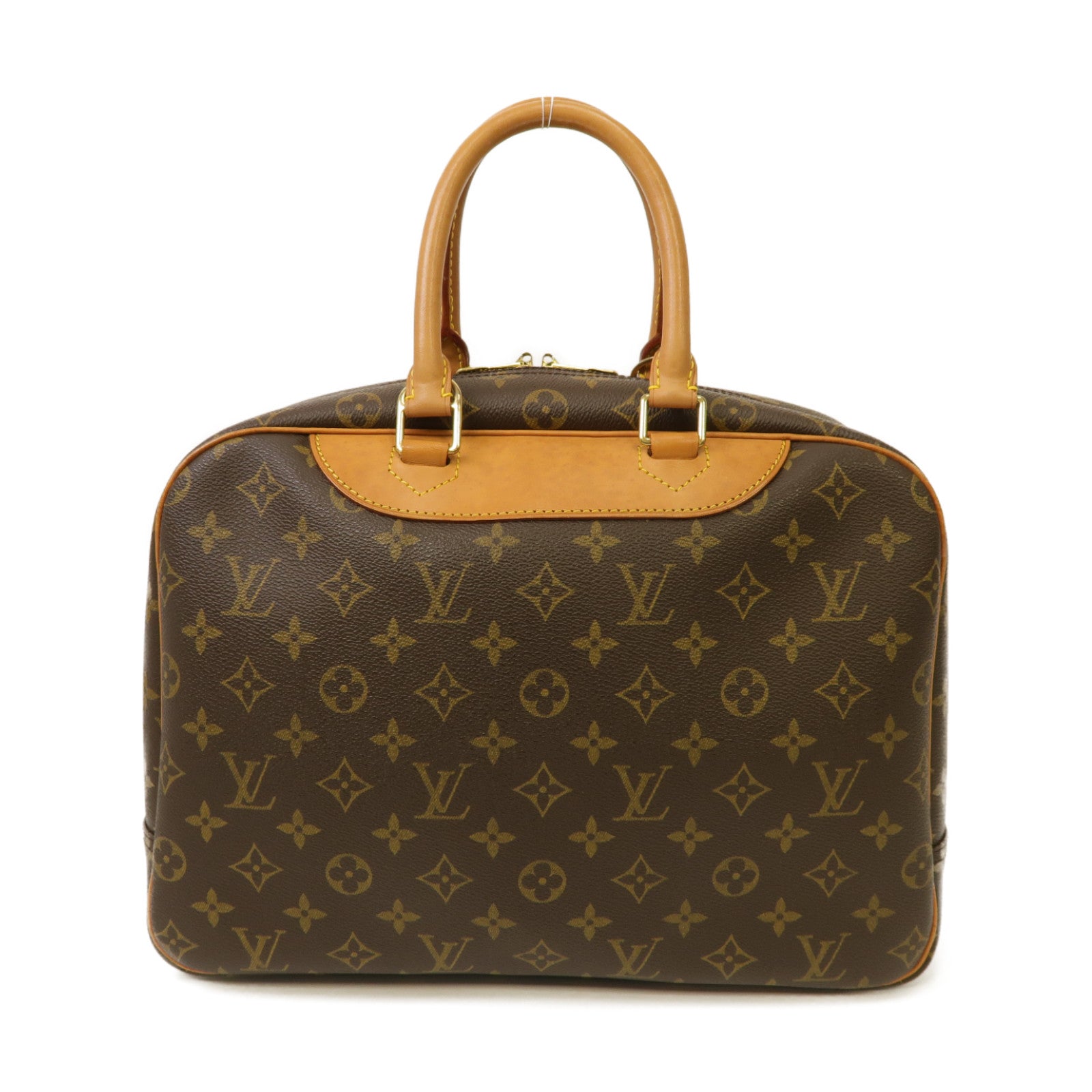 LOUIS VUITTON 【激減優惠】Monogram Deauville GM金扣手挽袋啡色