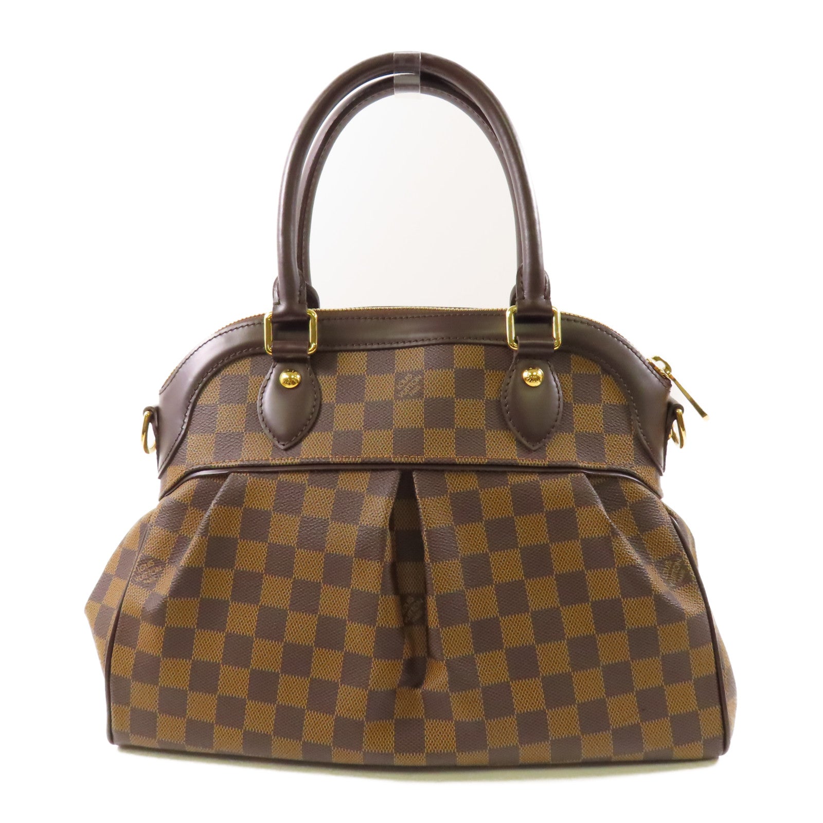 LOUIS VUITTON Damier Trevi PM金扣手挽肩背兩用袋