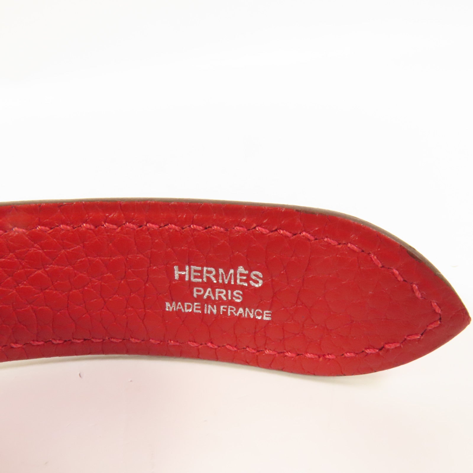 HERMES Clemence皮革Jypsiere 28肩背袋Rouge Casaque
