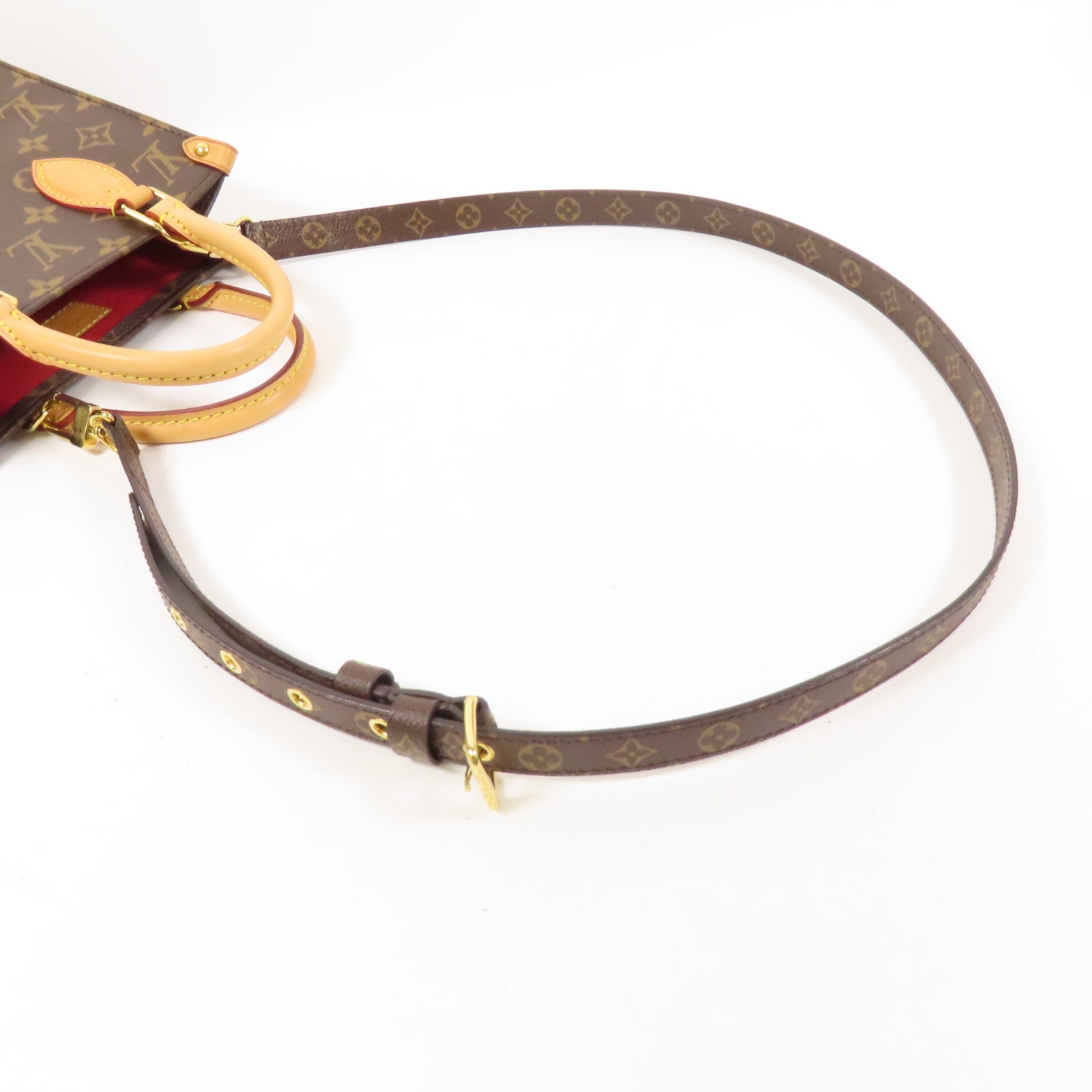 LOUIS VUITTON LV GHW Sac Plat BB 2 Way Shoulder Handbag M45847 Monogram Brown