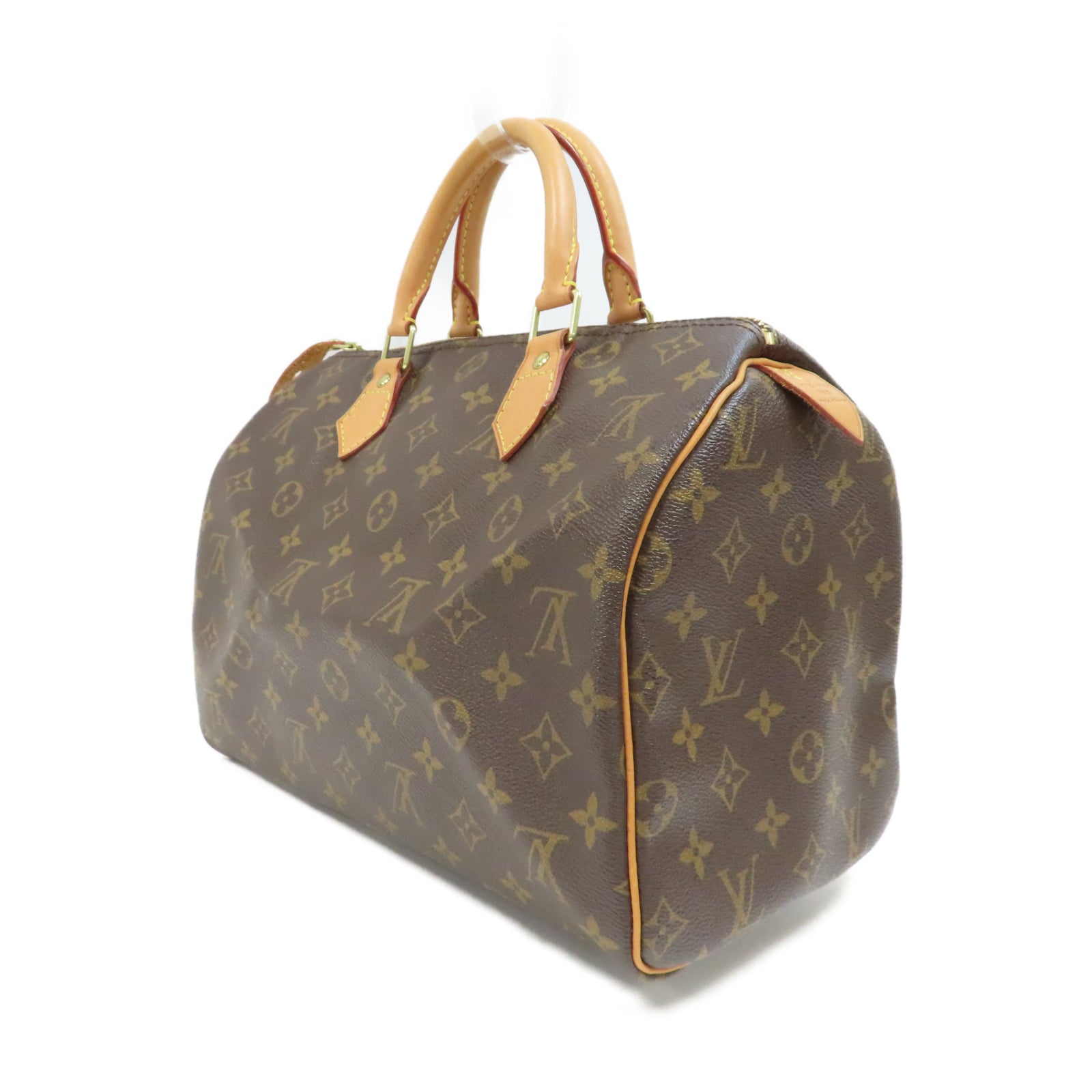LOUIS VUITTON Monogram Speedy 30金扣手挽袋啡色