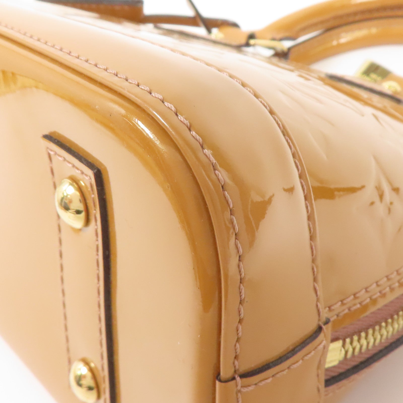 LOUIS VUITTON Monogram Vernis Alma BB金扣手挽肩背兩用袋